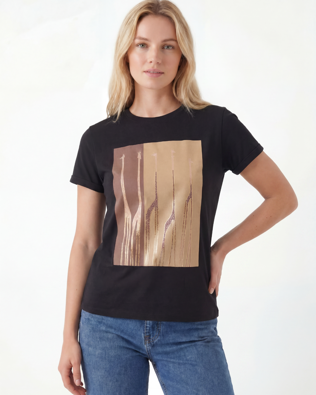 Giraffe Silhouette Print Tee