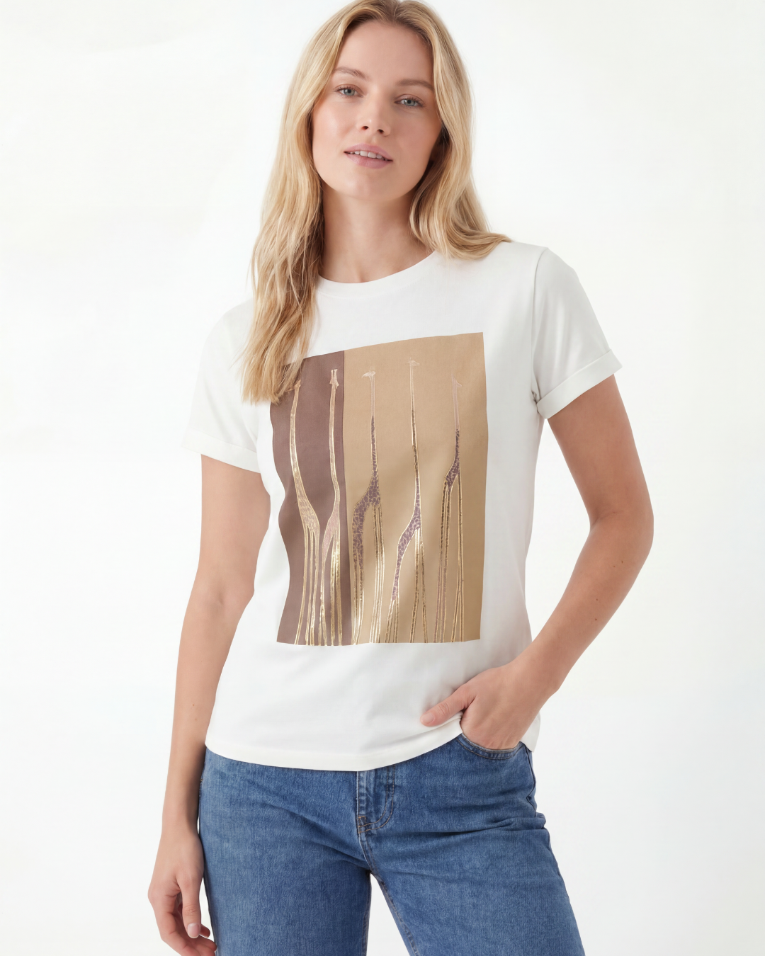 Giraffe Silhouette Print Tee