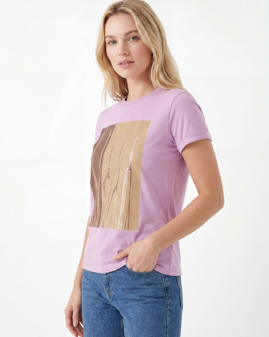 Giraffe Silhouette Print Tee