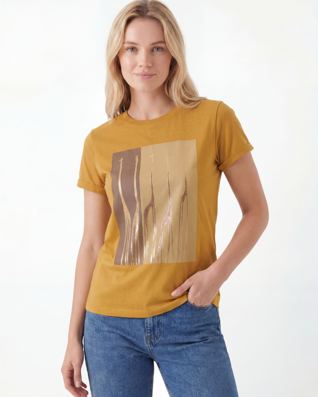 Giraffe Silhouette Print Tee