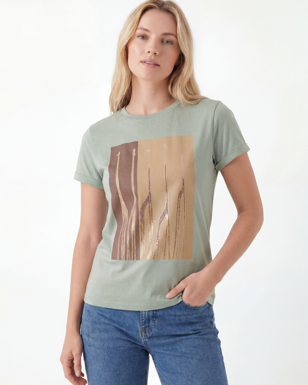 Giraffe Silhouette Print Tee