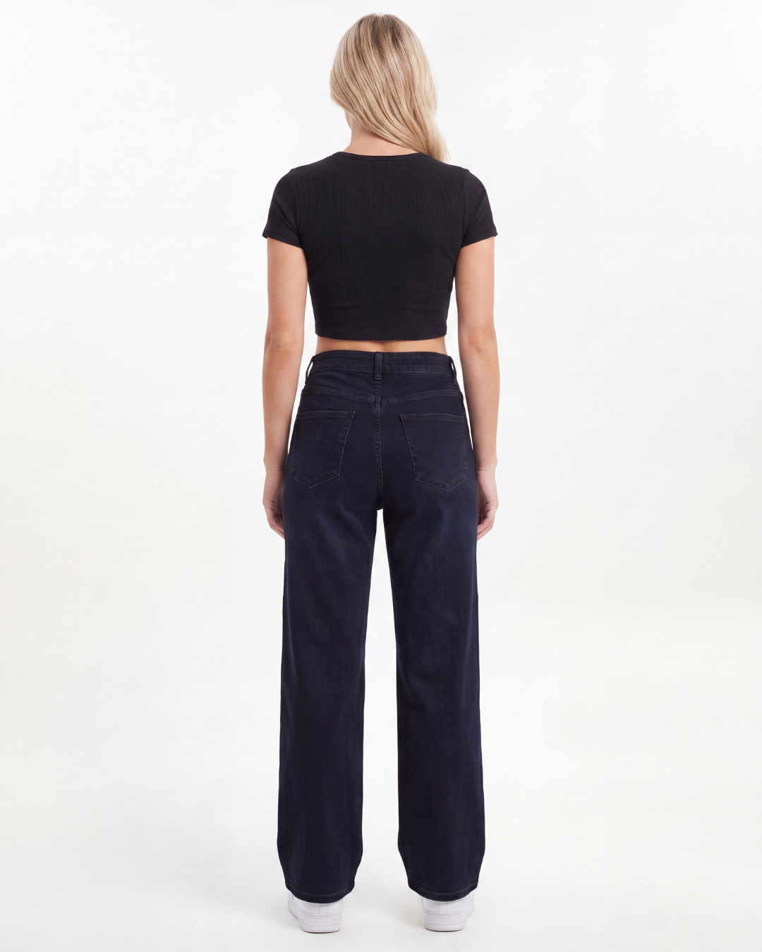 High-Rise Wide-Leg Denim Jeans