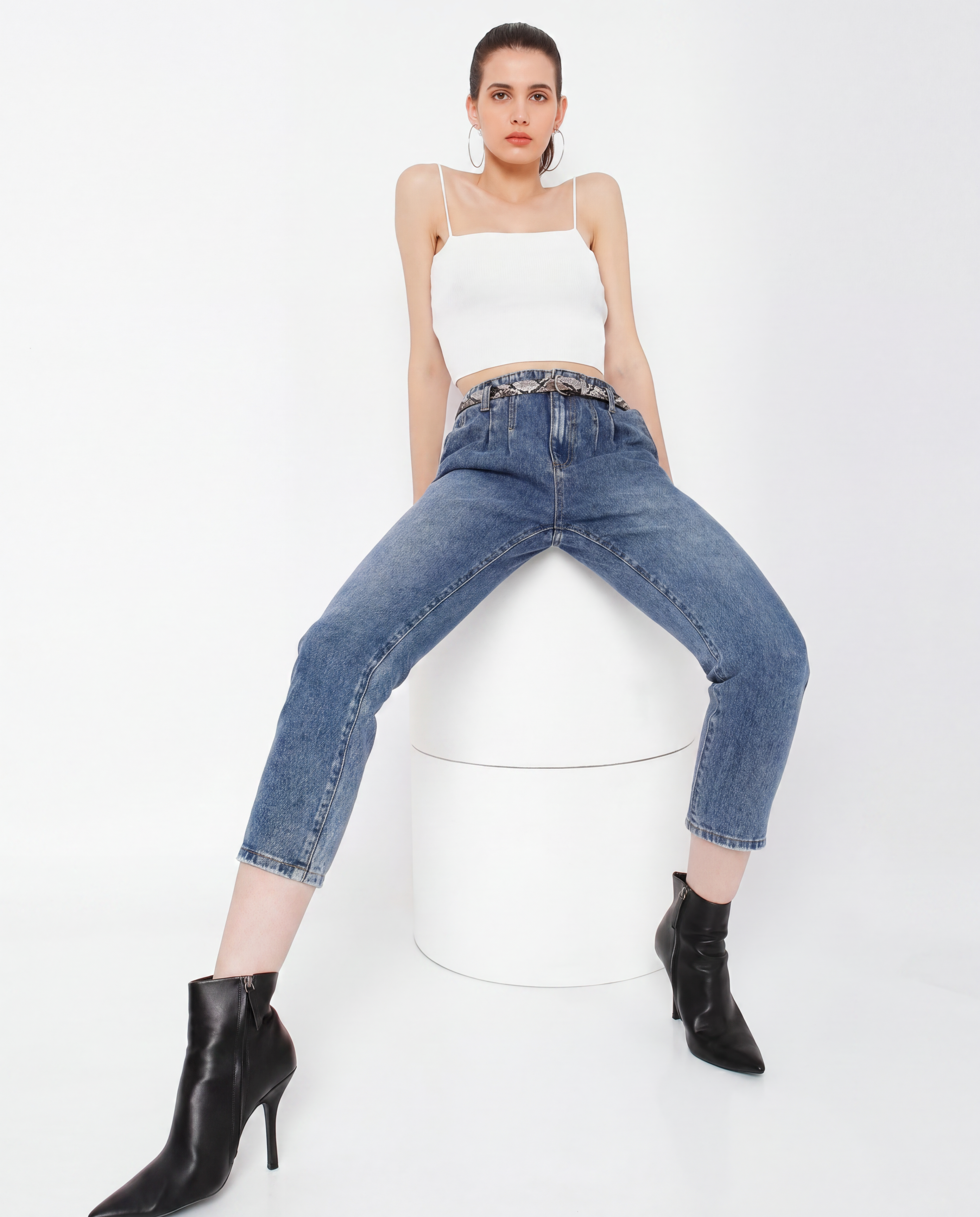 Blue Slim Straight Classic Denim Jeans