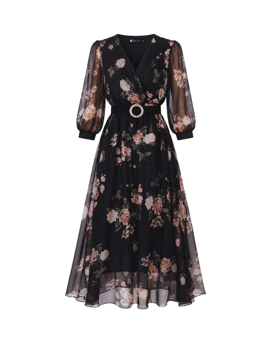 Floral Elegance Wrap Maxi Dress