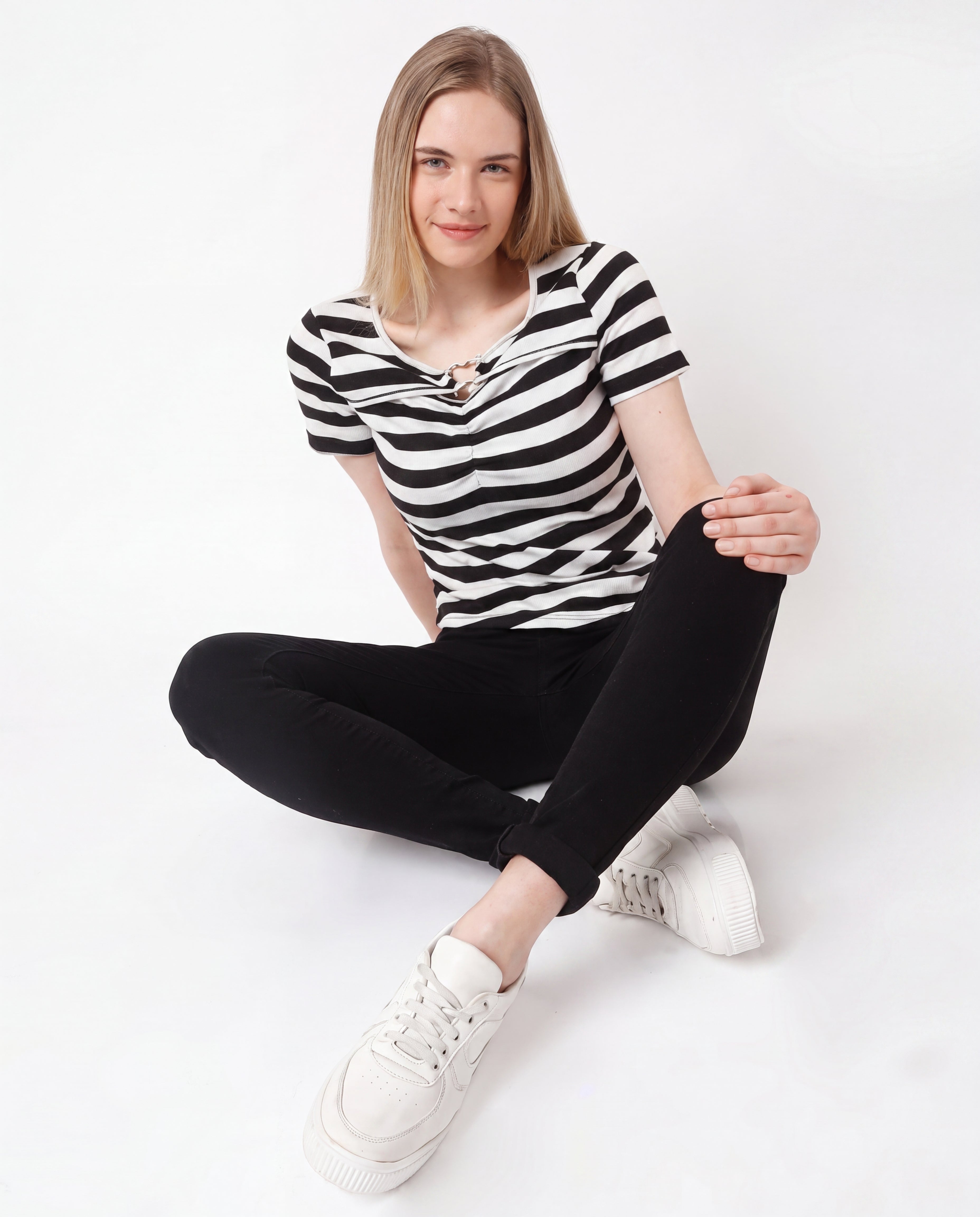 Button-Front Utility Top