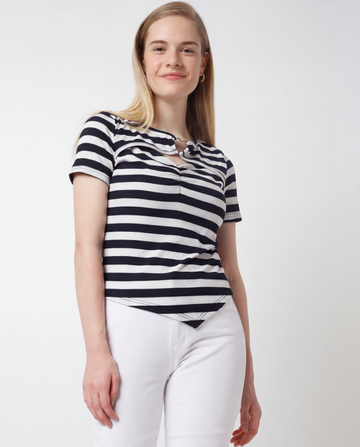 Button-Front Utility Top