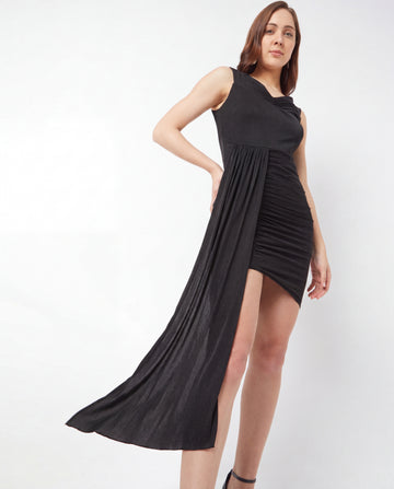 Sleeveless A-Line Midi Dress