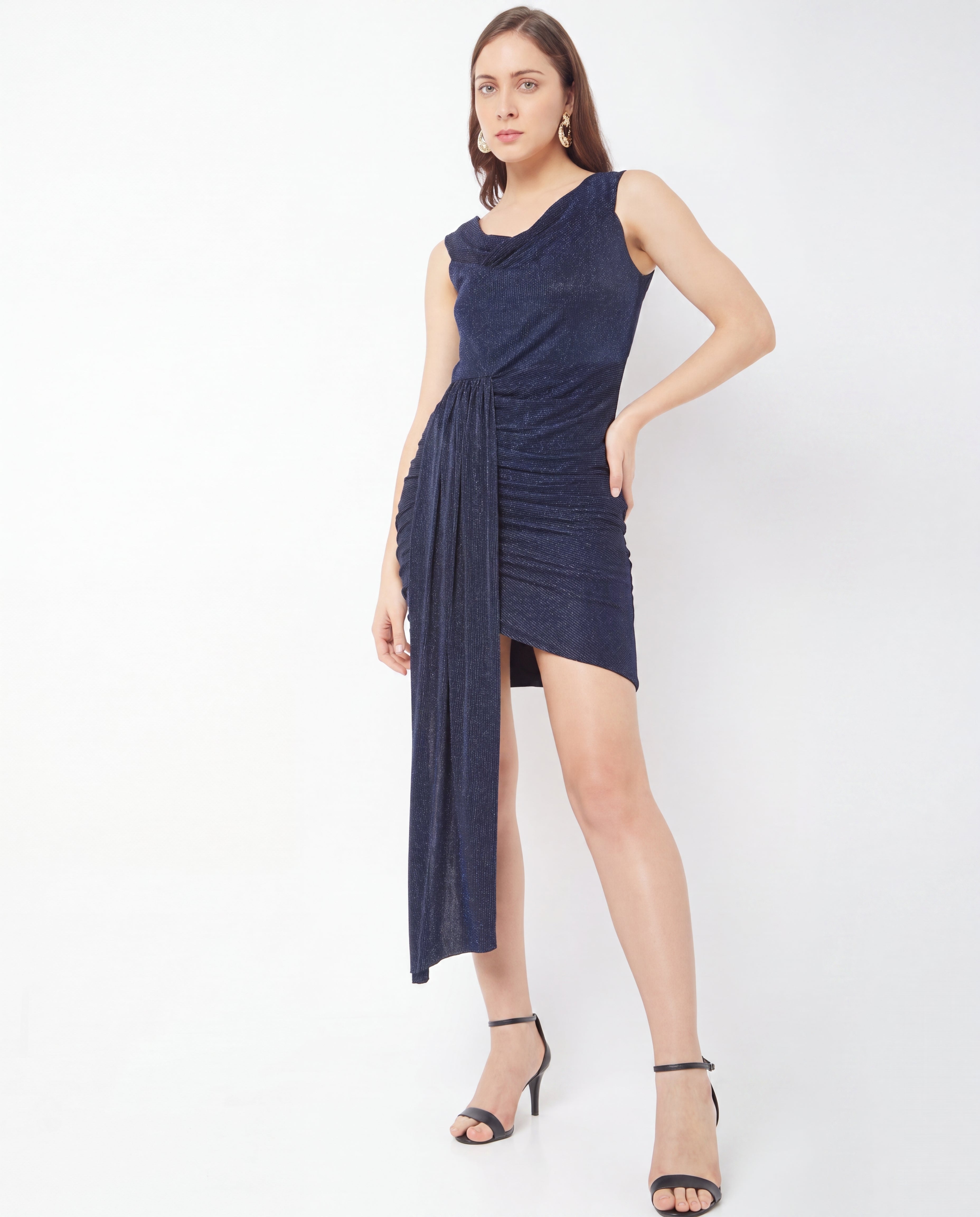 Sleeveless A-Line Midi Dress