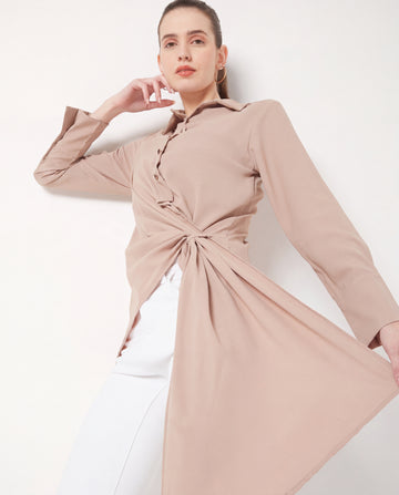 Twist-Knot Long-Sleeve Shirt