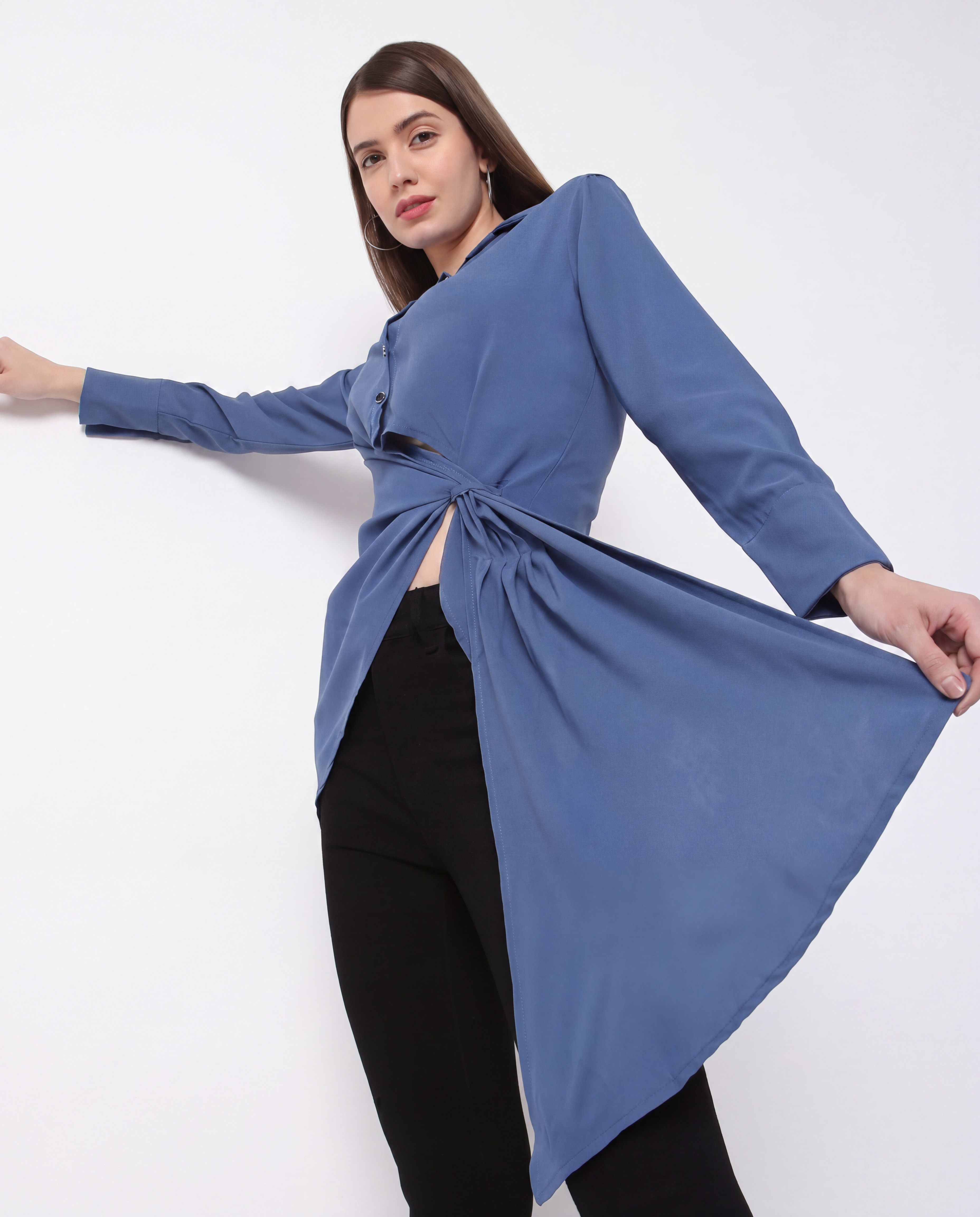 Twist-Knot Long-Sleeve Shirt
