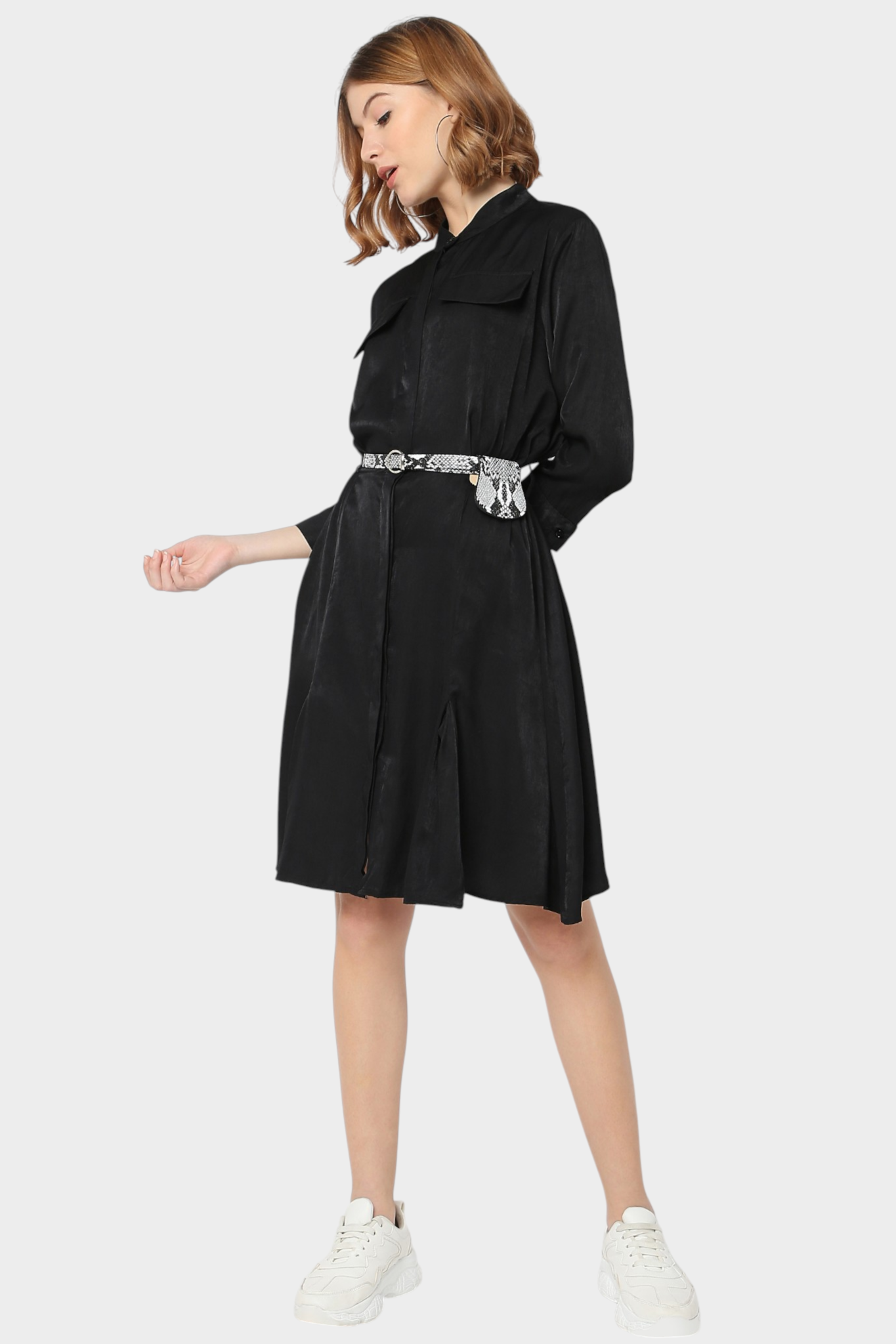 Utility Belted Shirt Dress