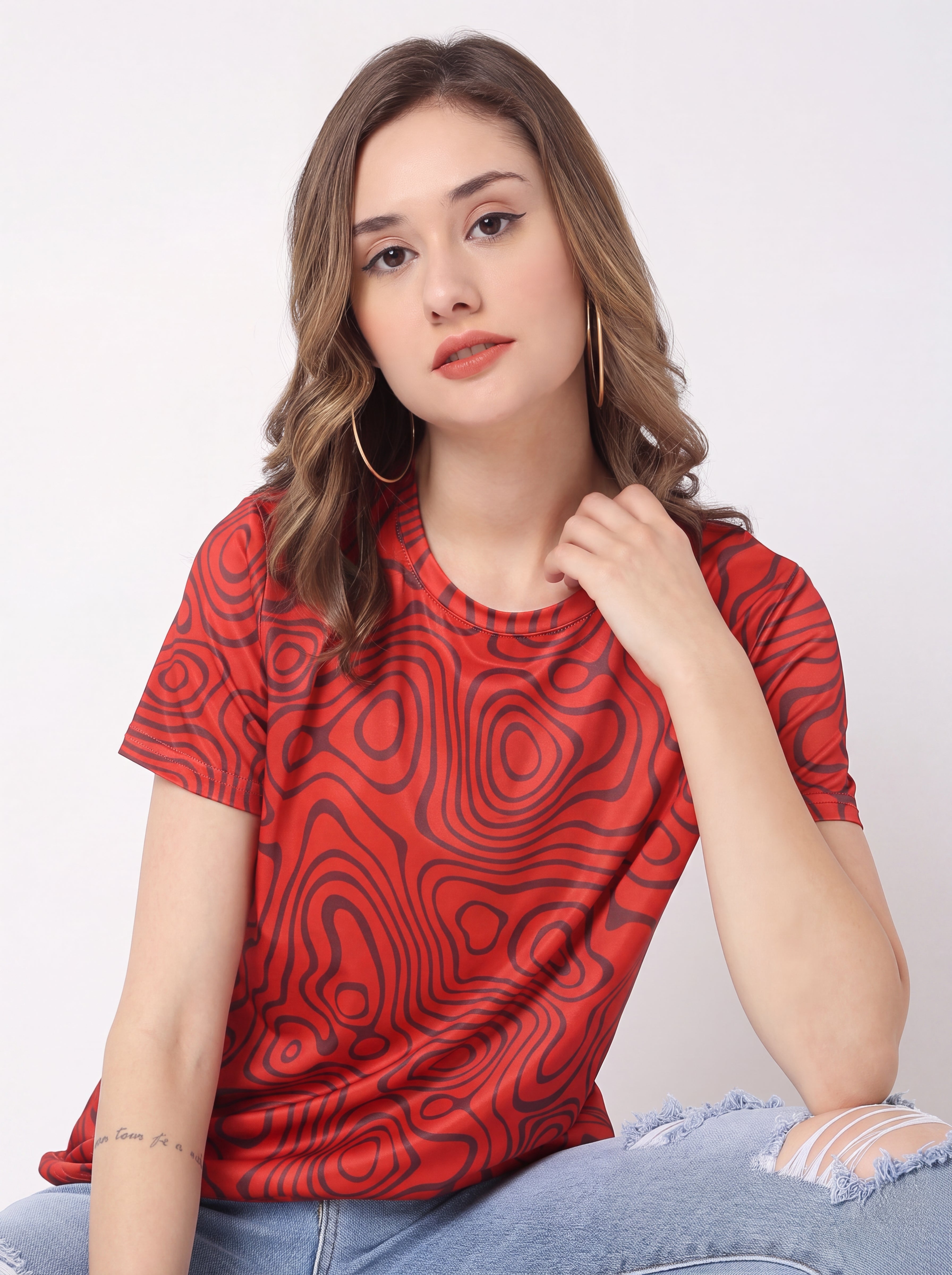 Swirl Print Graphic T-Shirt