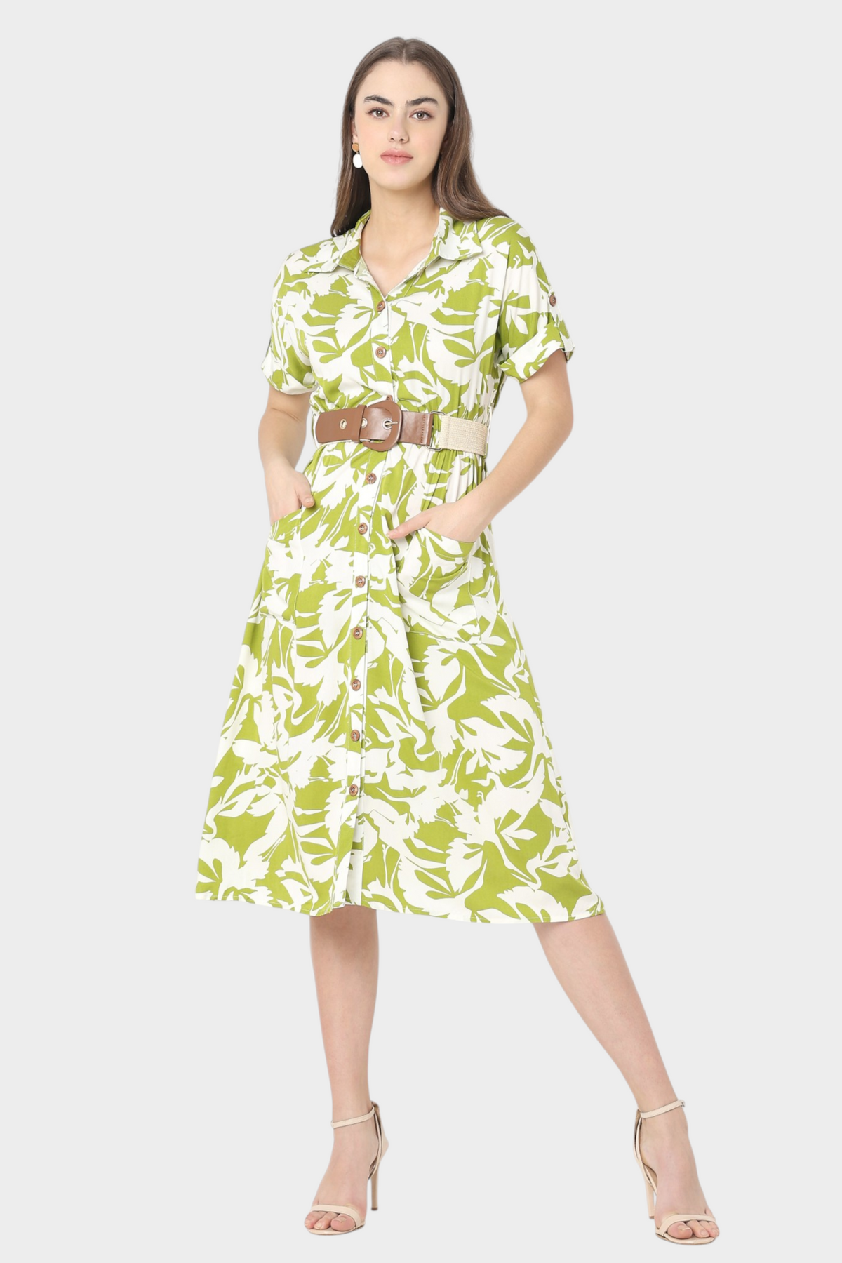 Printed Midi Dress