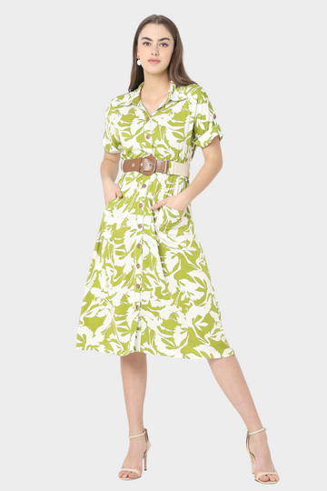 Printed Midi Dress