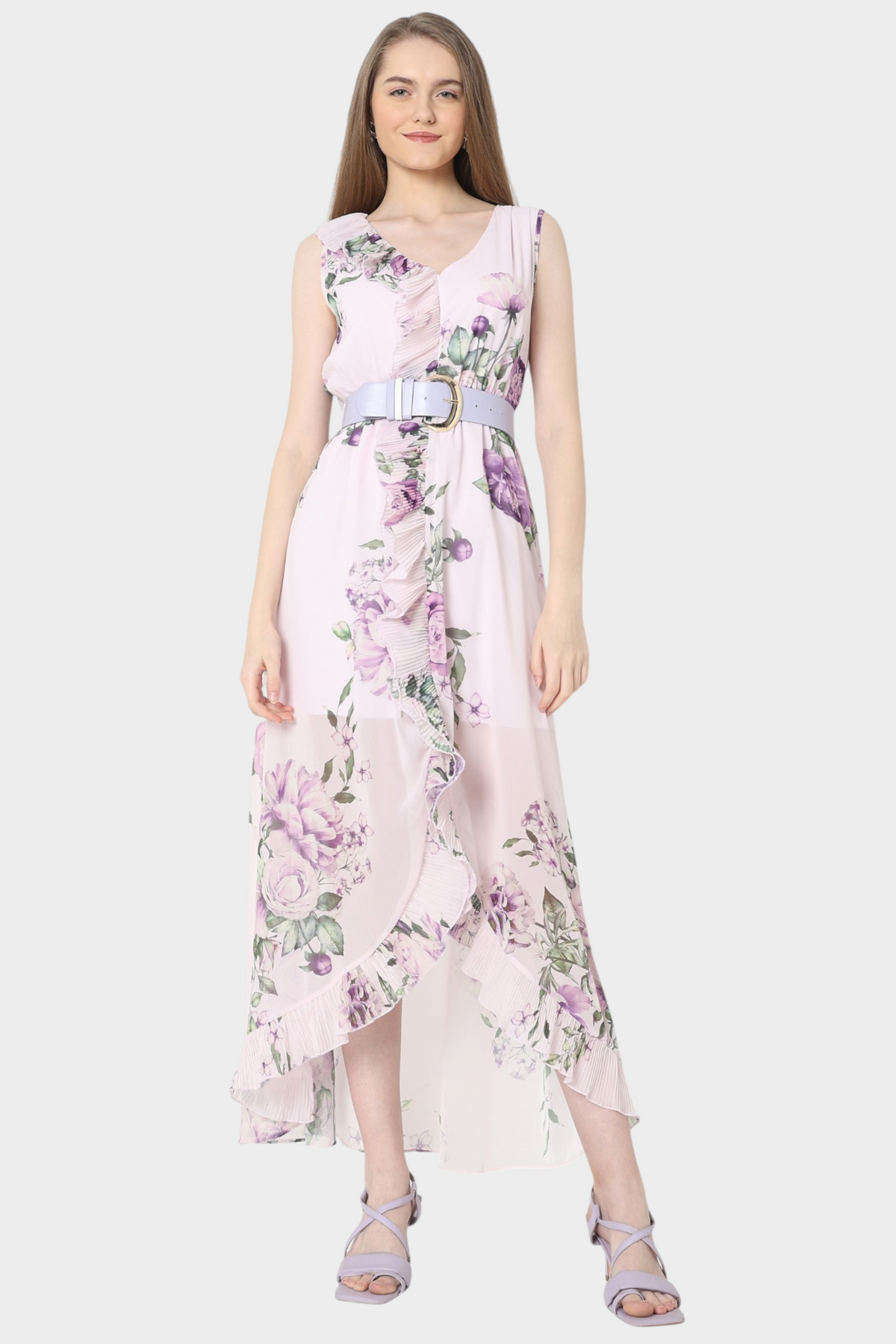 Pink Floral Maxi Dress