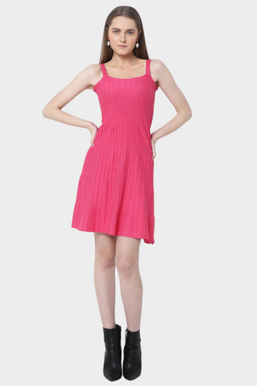 Embellished Knit Mini Dress