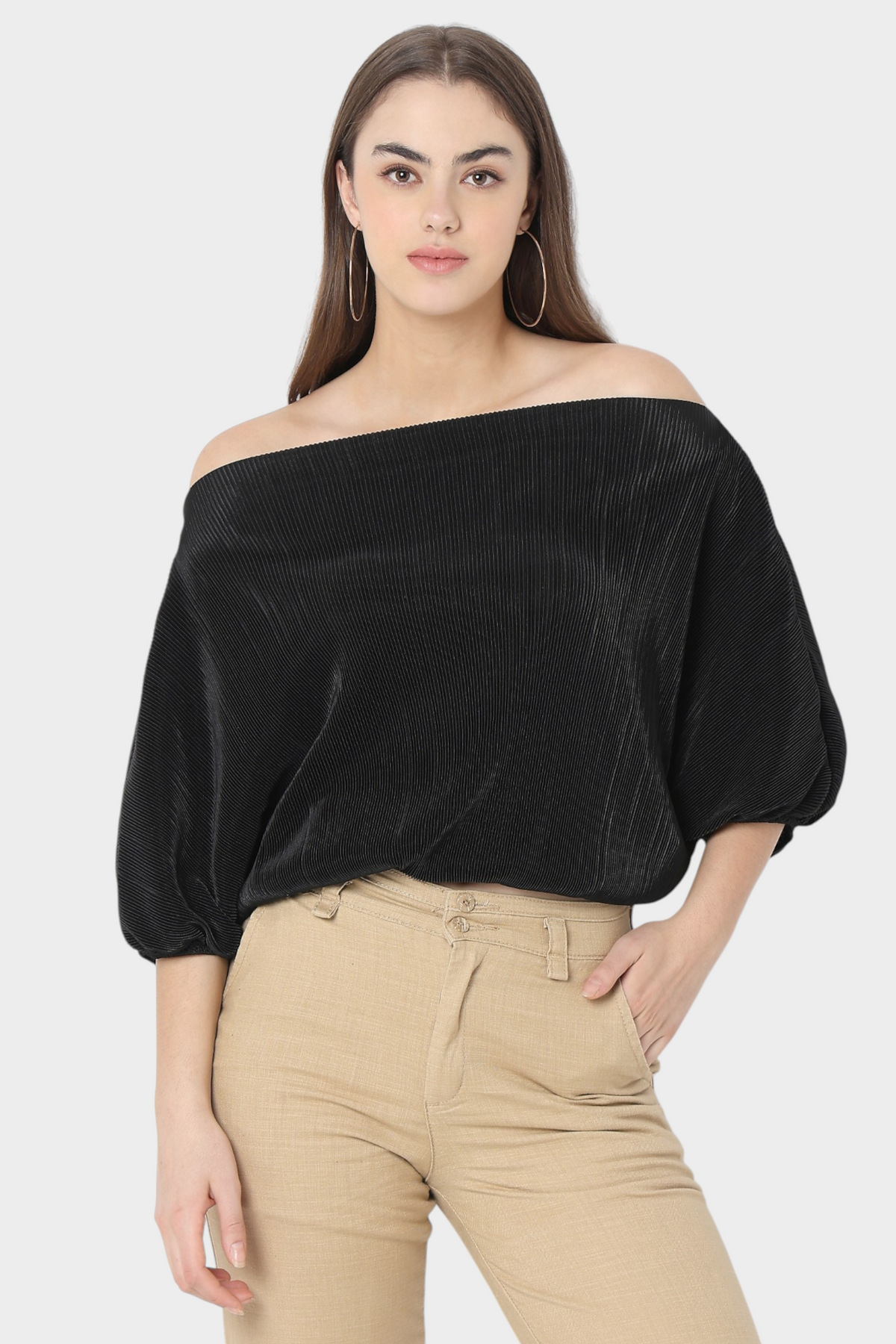 Black Off-Shoulder Top