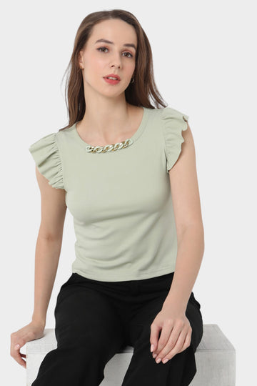 Ruffle Sleeve Top
