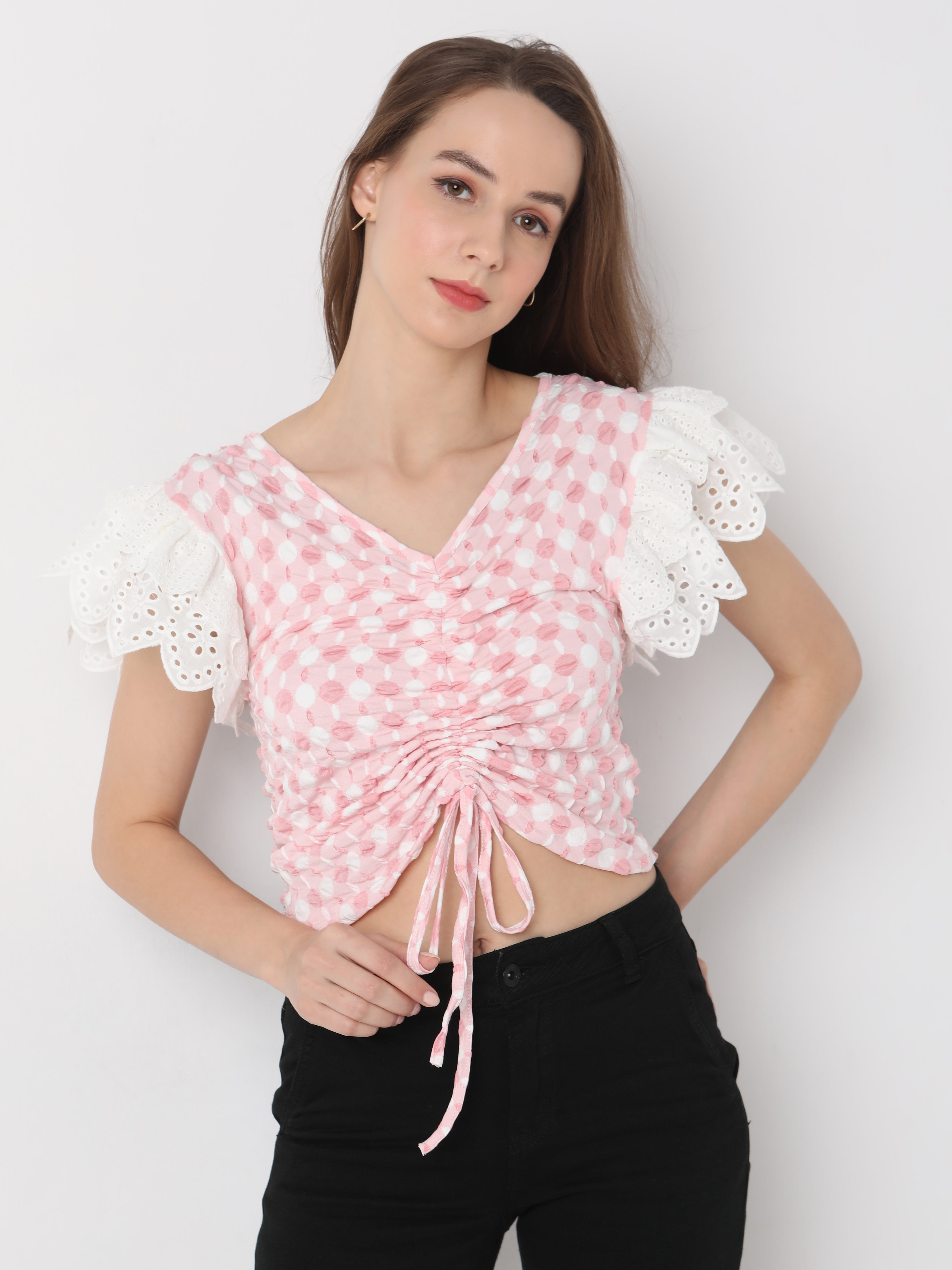 Dreamy Dots Crop Blouse