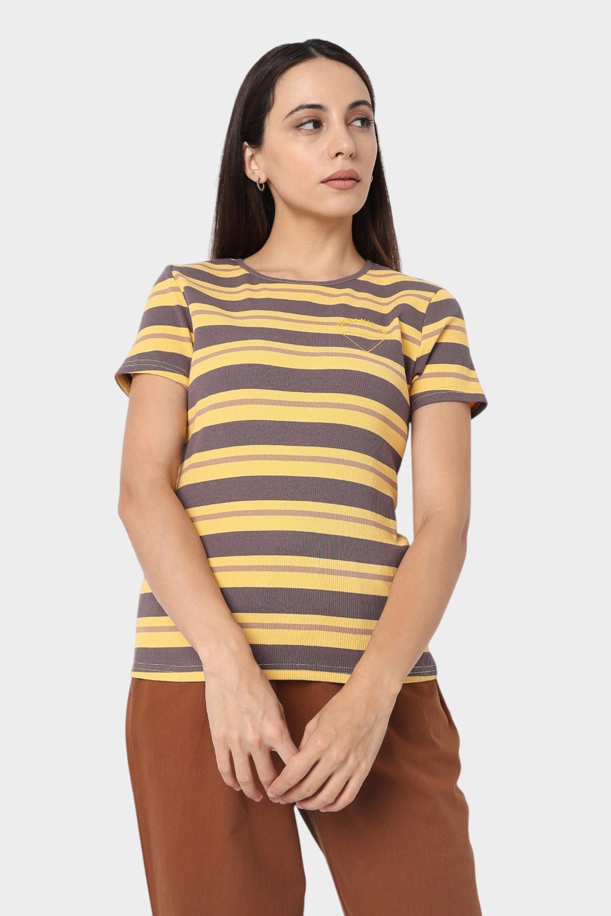 Mustard Multi Striped T-Shirt