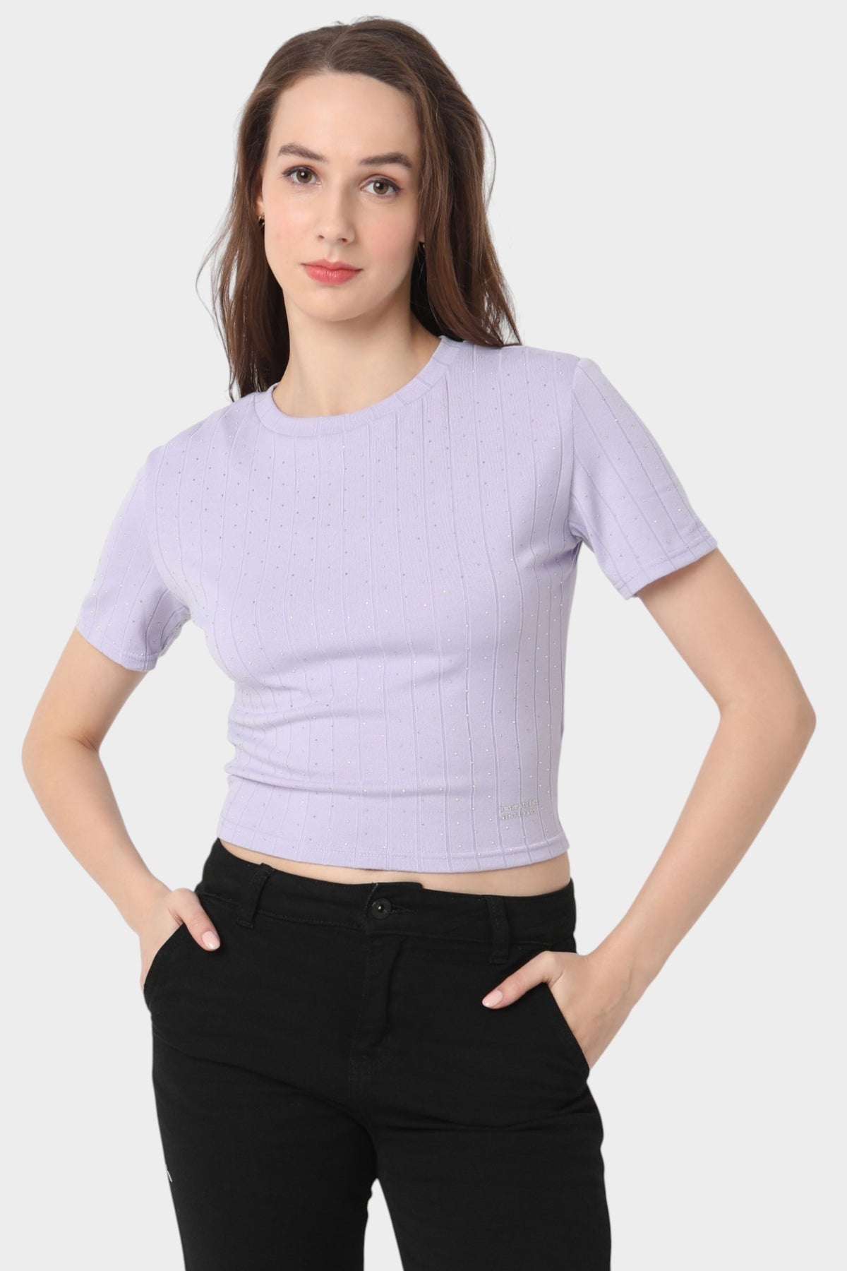 Lilac Ribbed Top