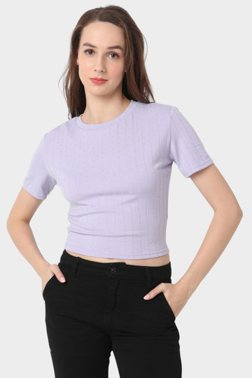 Lilac Ribbed Top