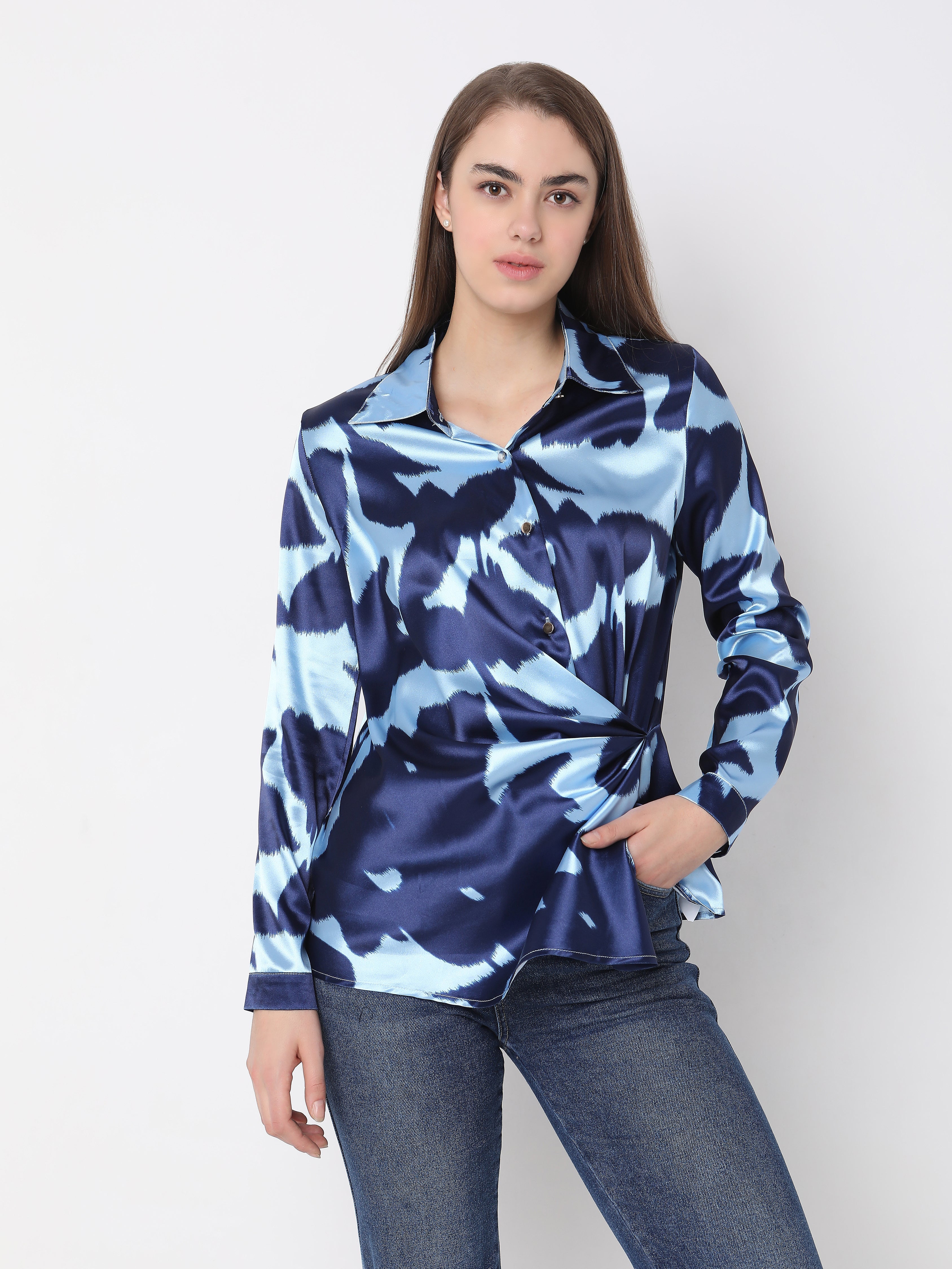 Abstract Wrap Shirt