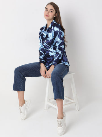 Abstract Wrap Shirt