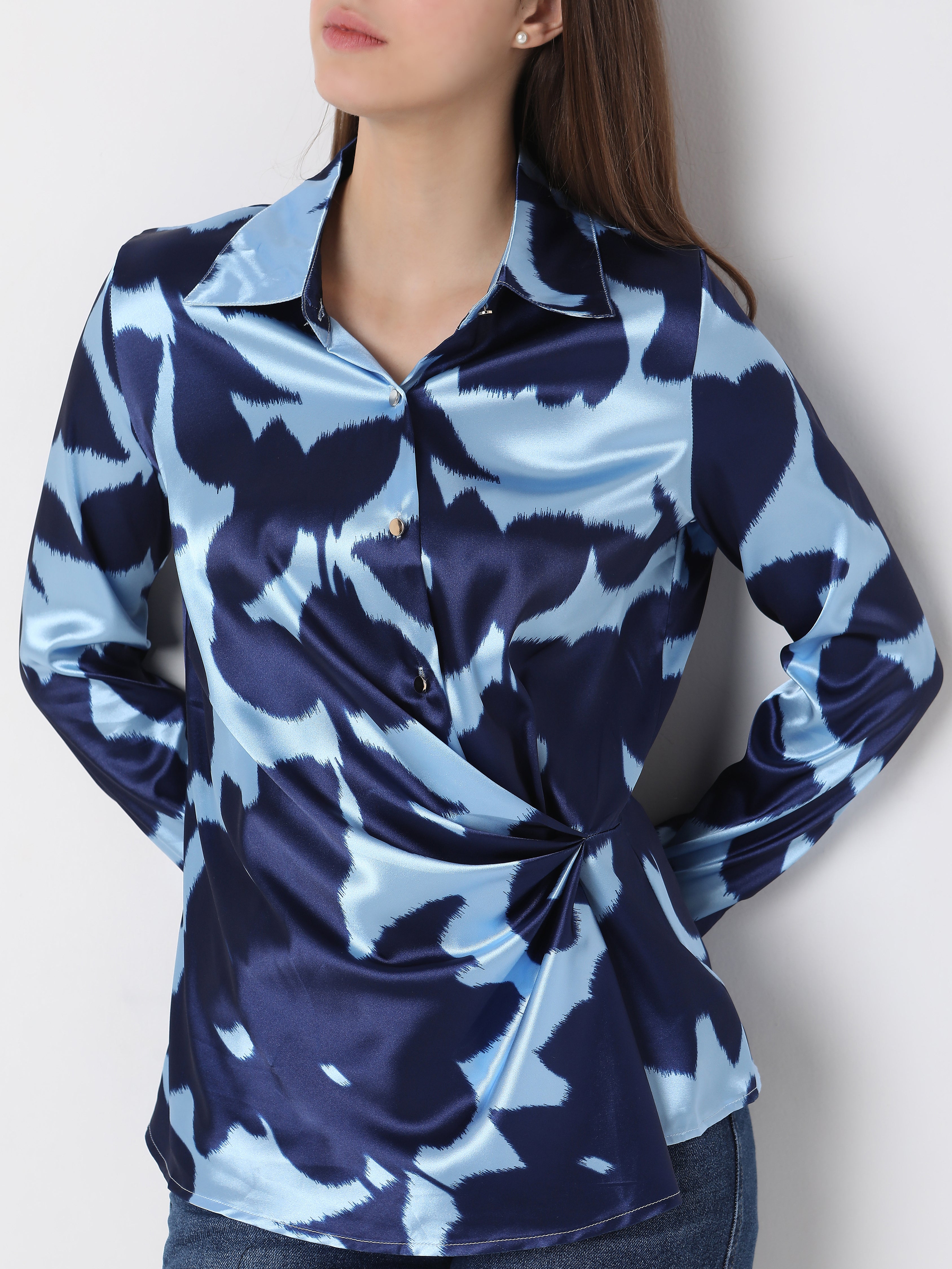 Abstract Wrap Shirt