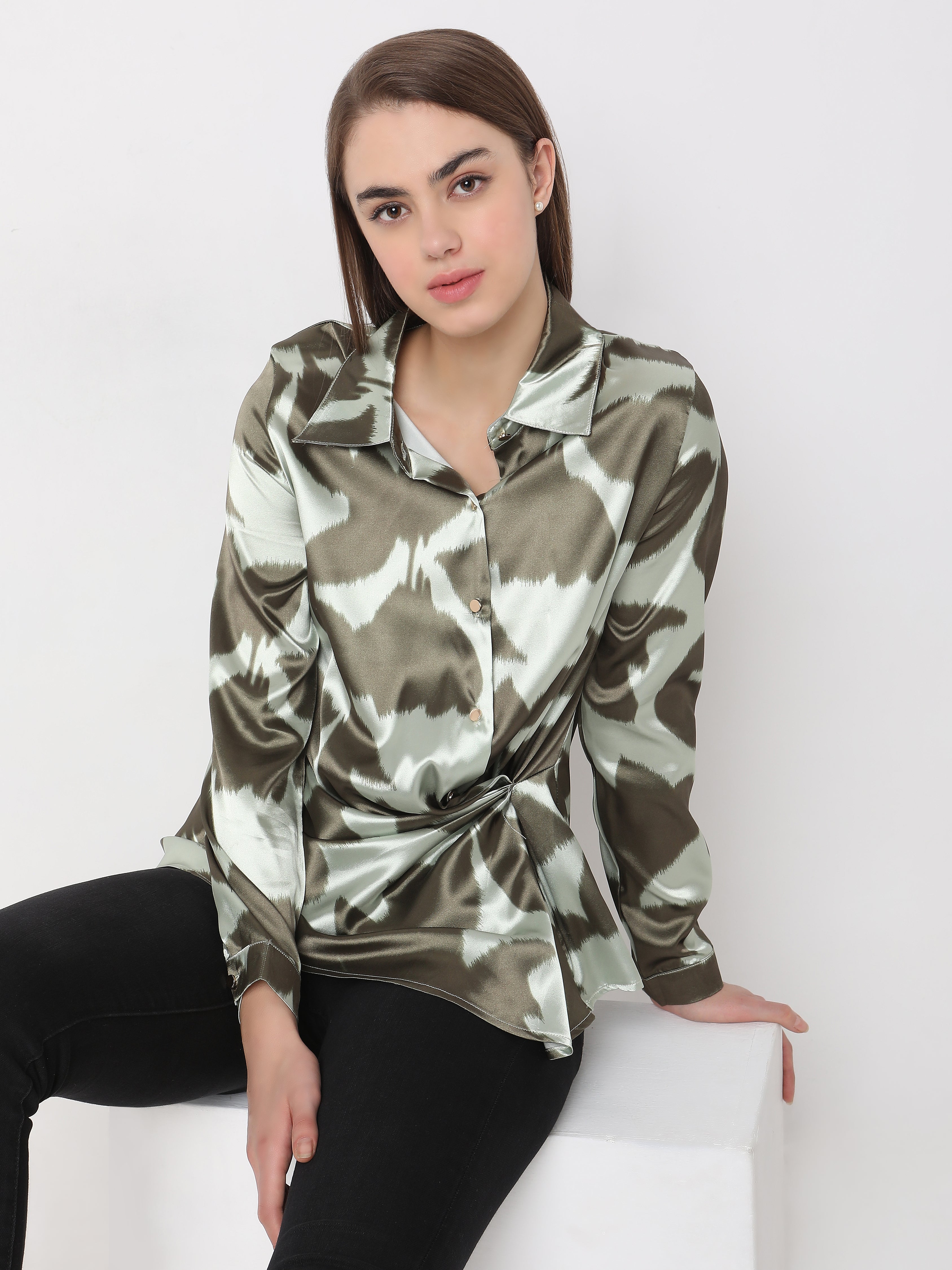 Abstract Wrap Shirt
