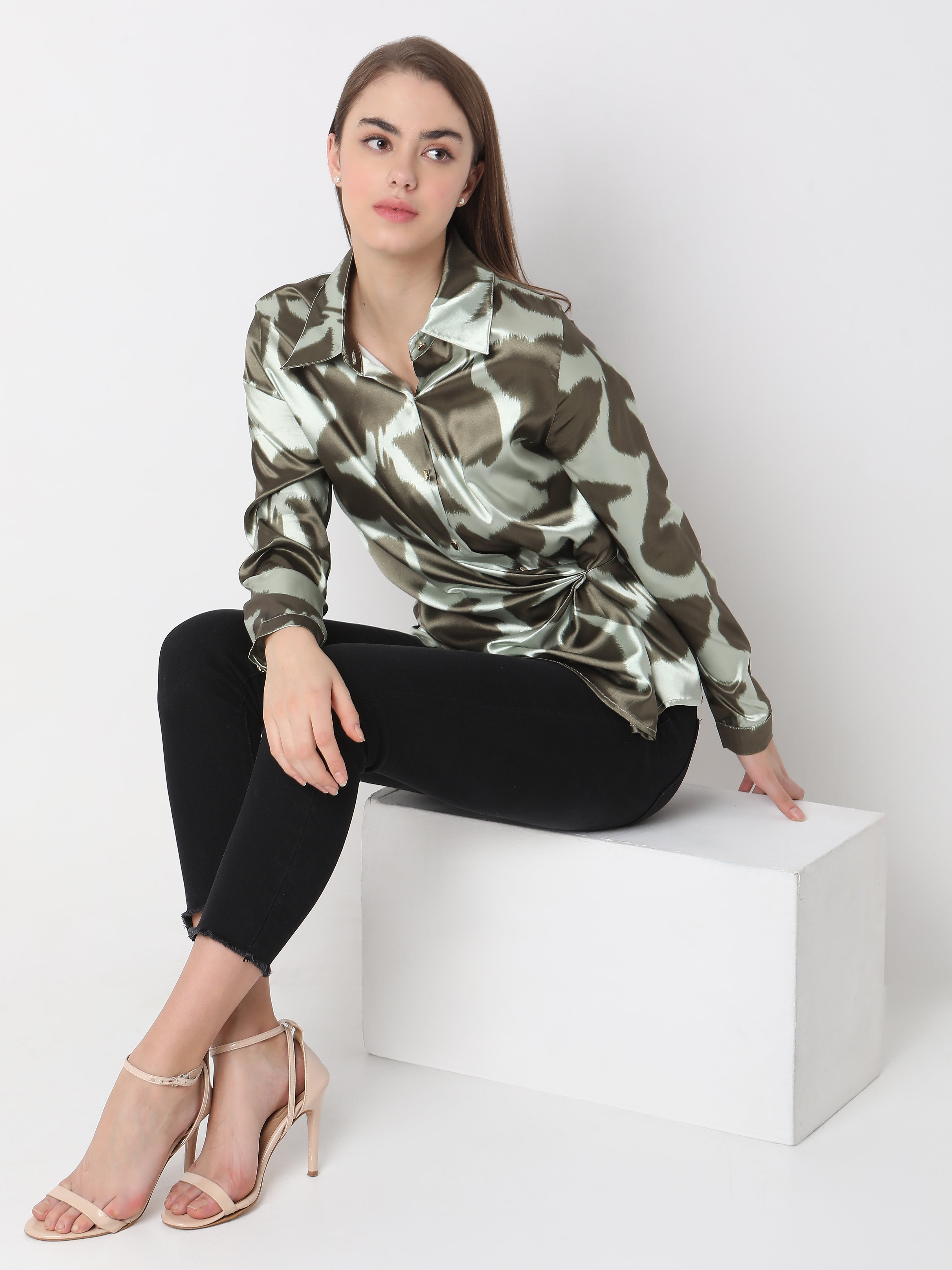 Abstract Wrap Shirt