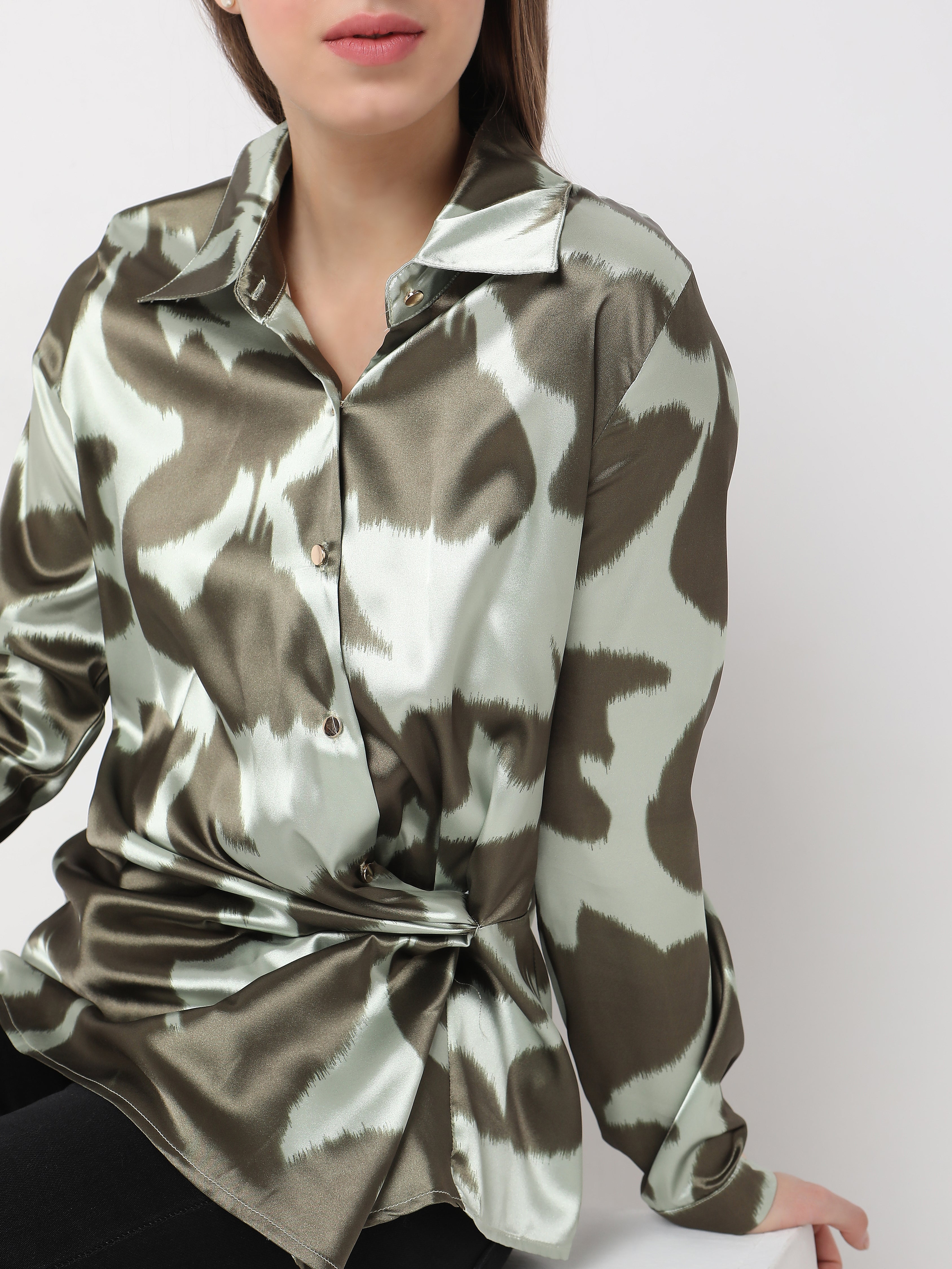 Abstract Wrap Shirt