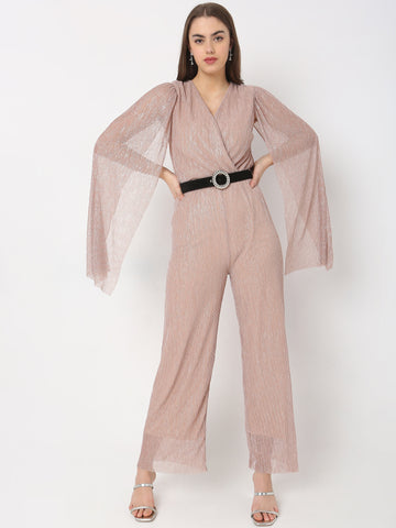 Women's Sheer Sleeve Jumpsuit