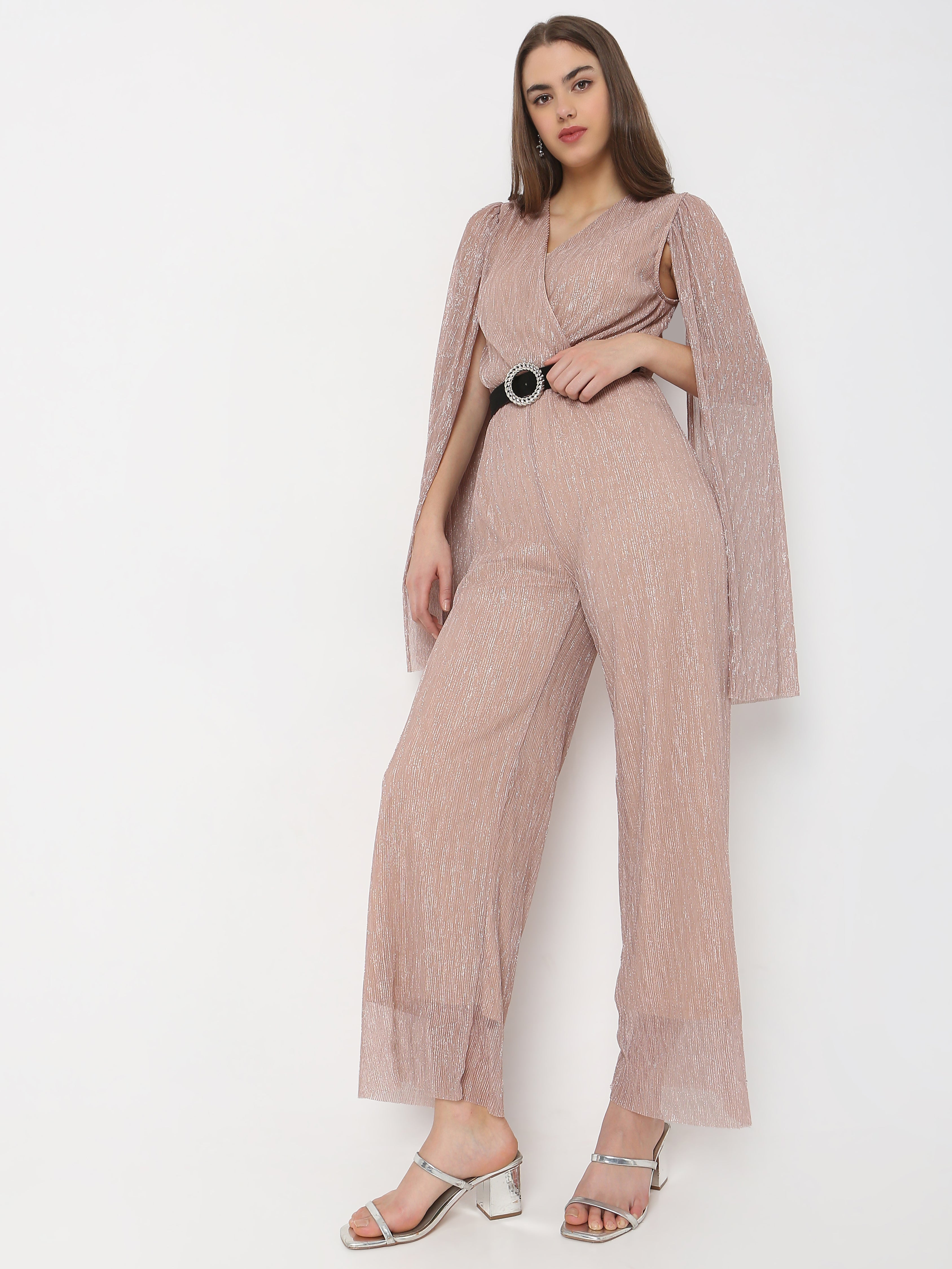 Women's Sheer Sleeve Jumpsuit