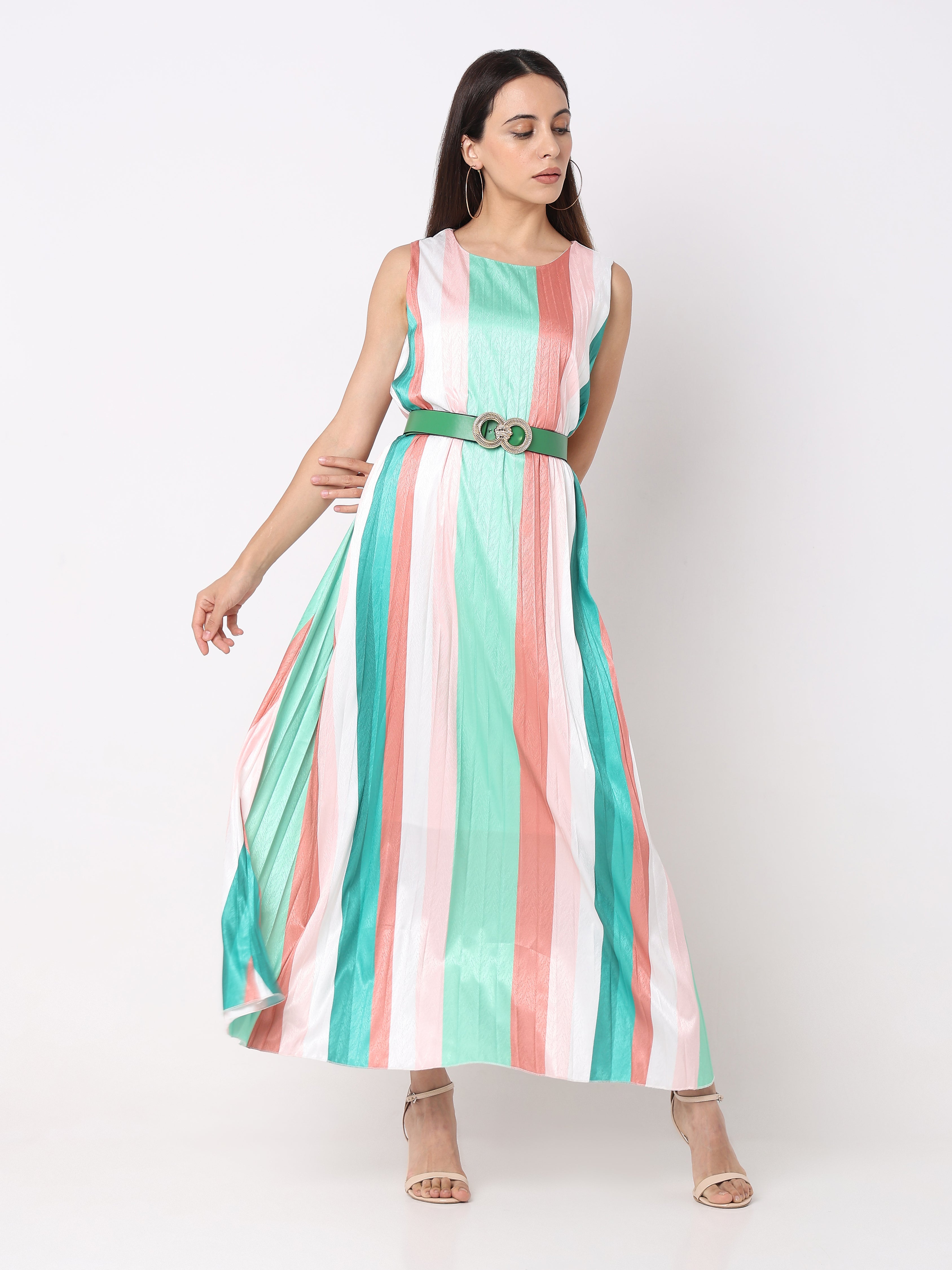 Women's Striped Maxi Dress