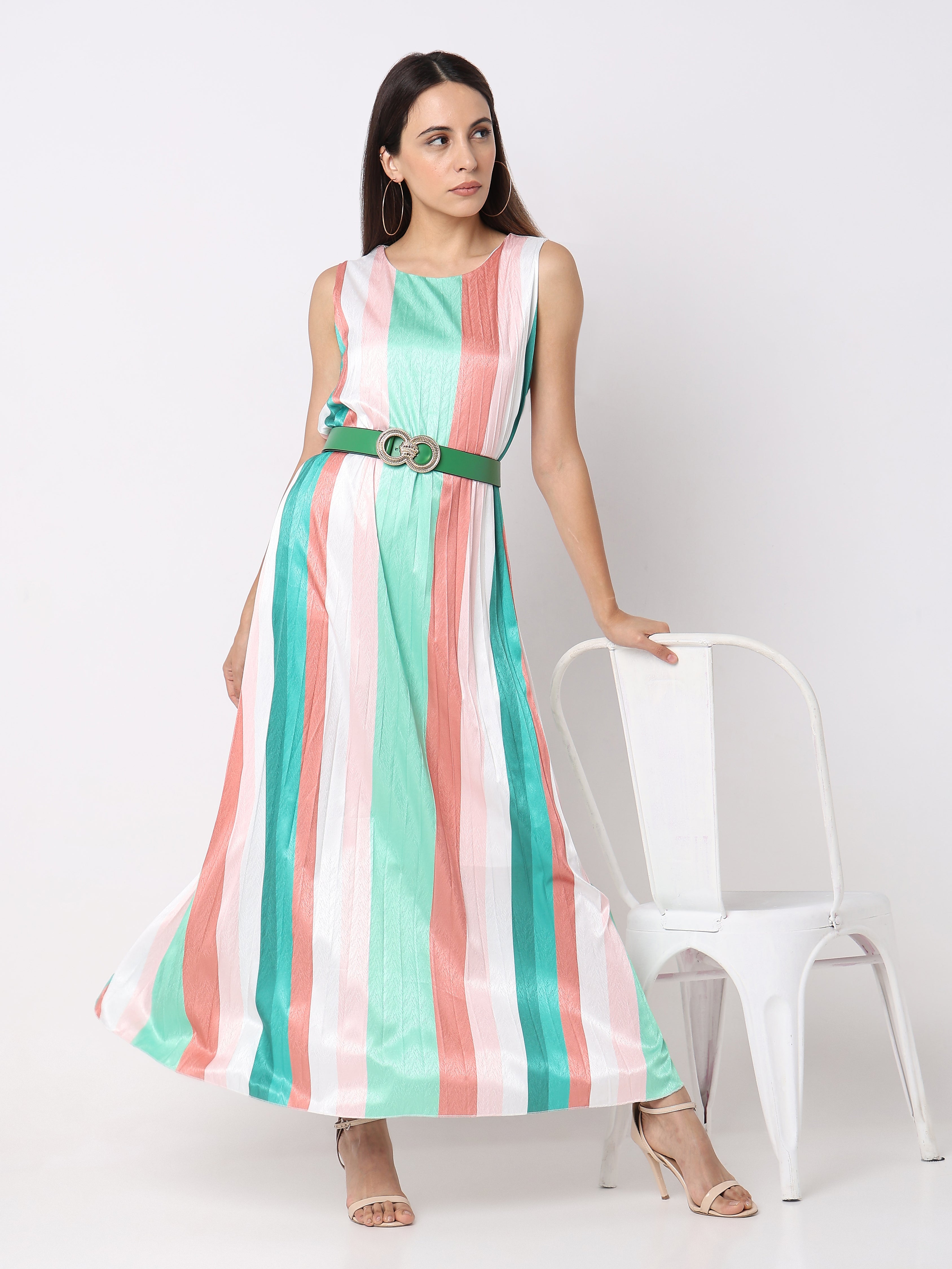 Women's Striped Maxi Dress