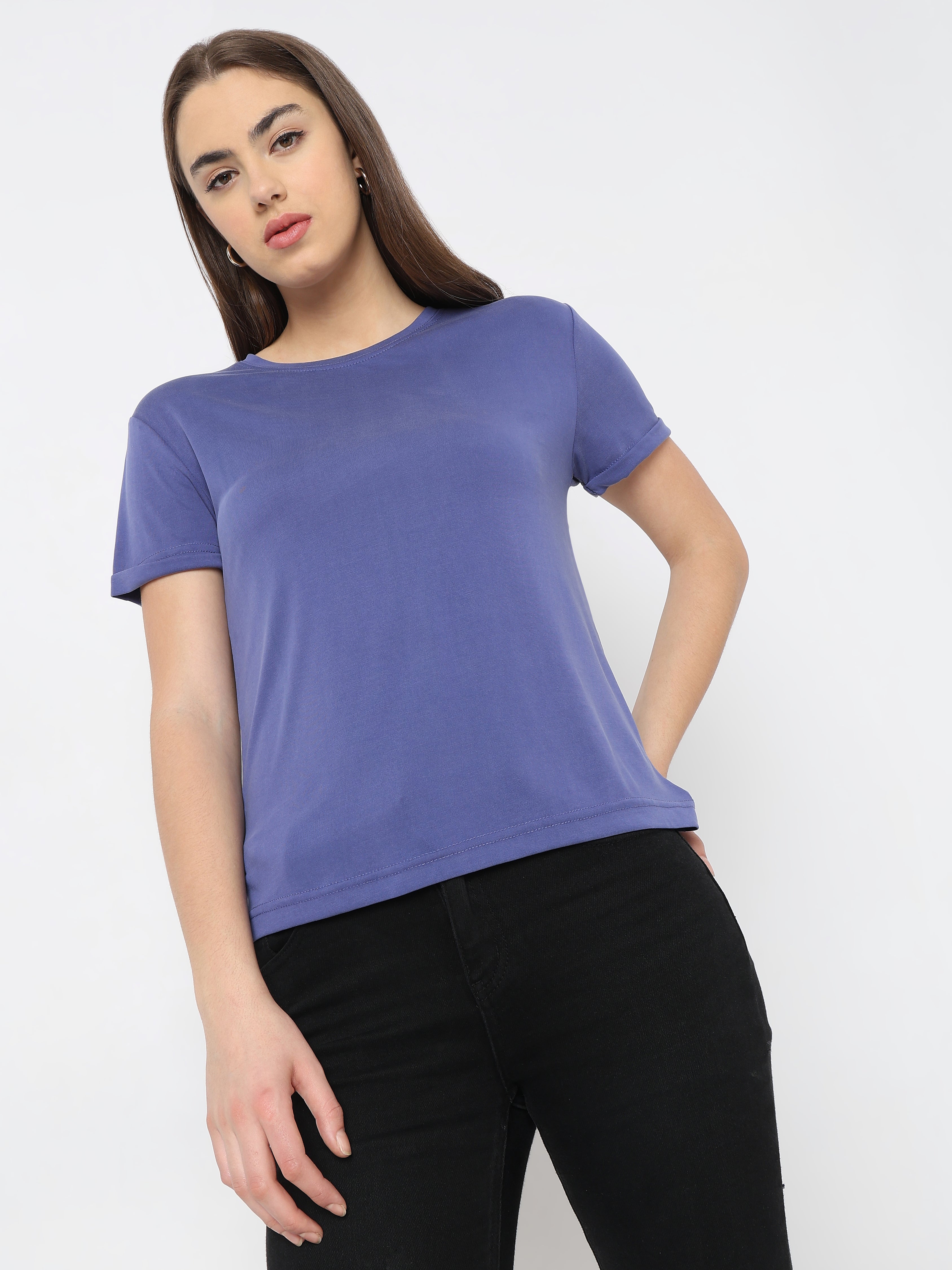 Minimal Everyday Crew Neck Top