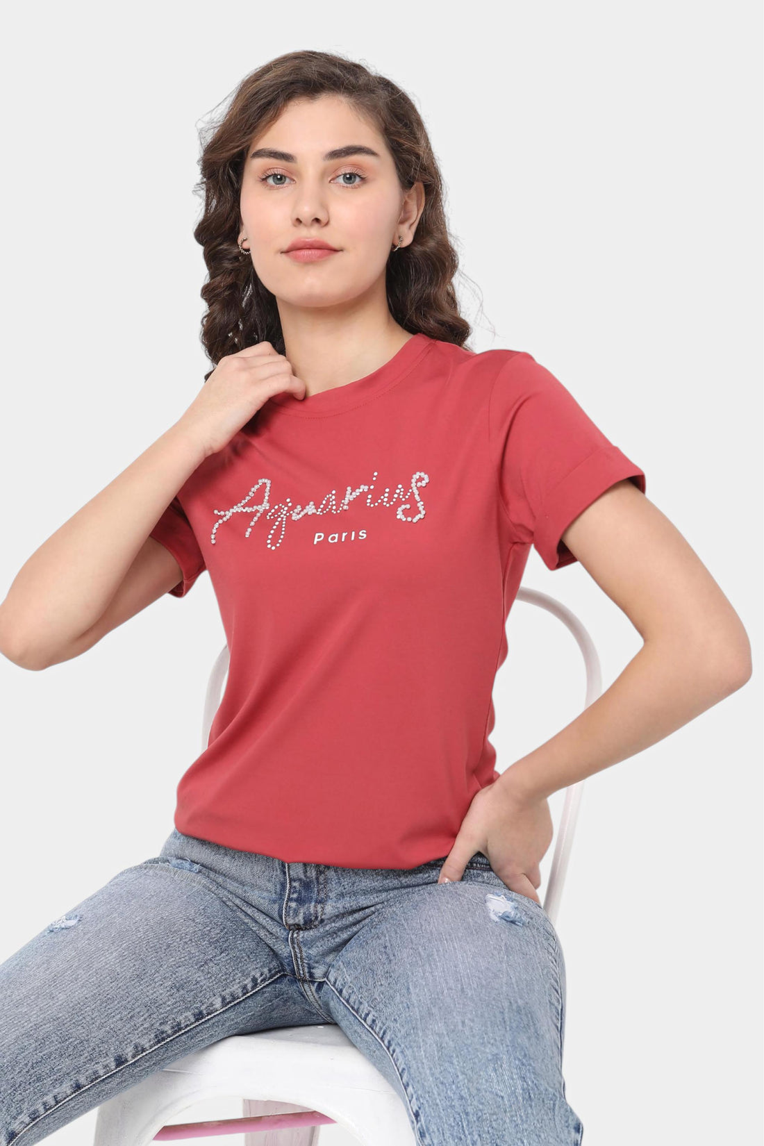 Embellished Typography T-Shirt
