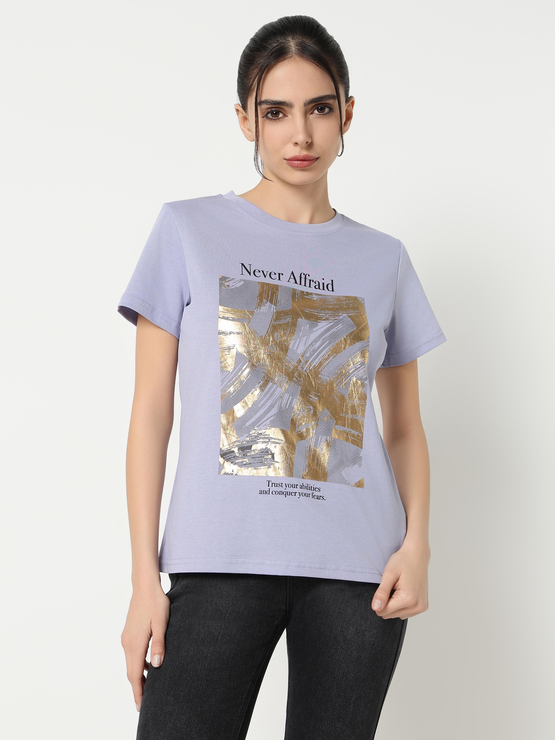 Lavender Foil Graphic T-Shirt