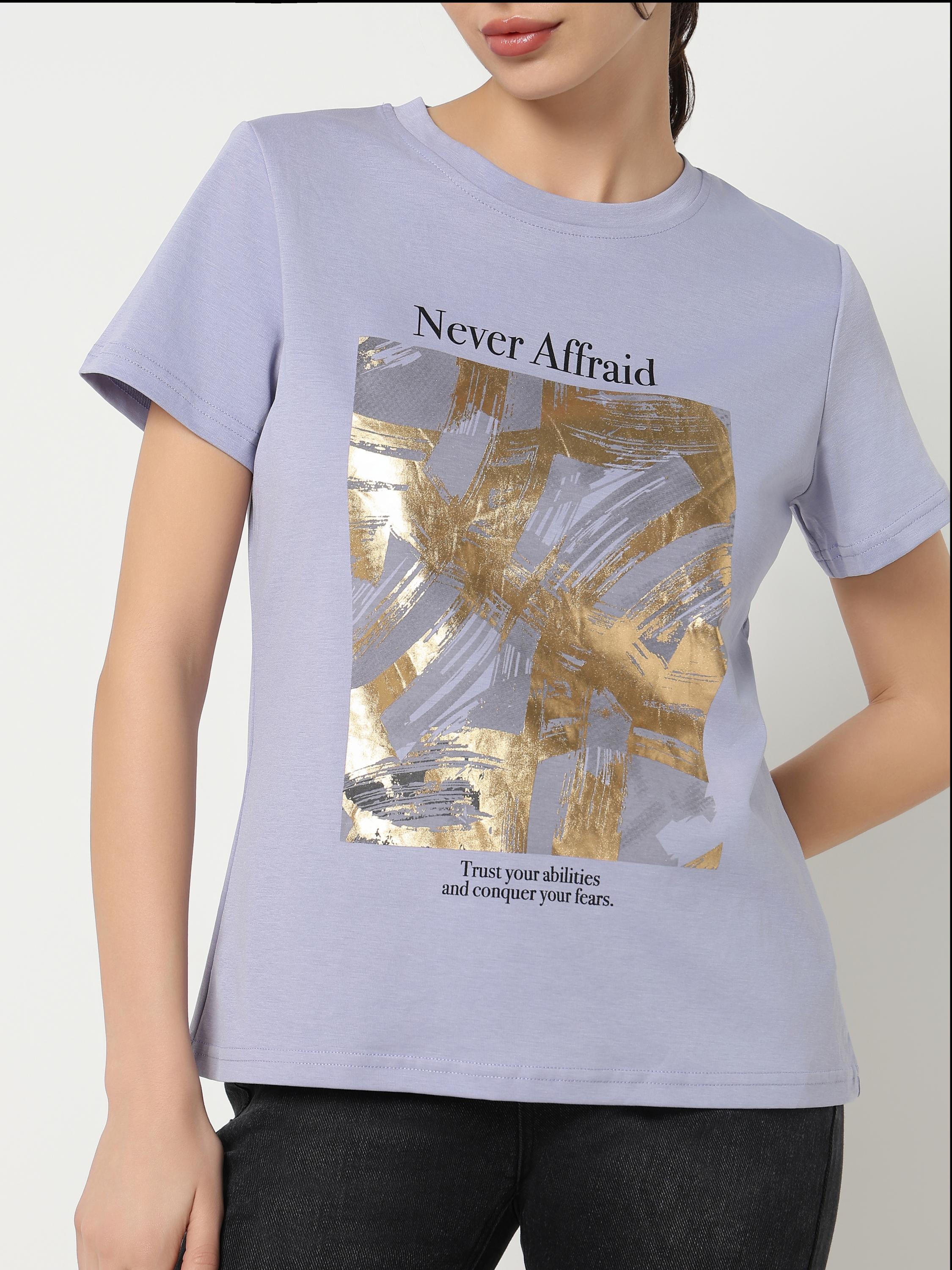 Lavender Foil Graphic T-Shirt