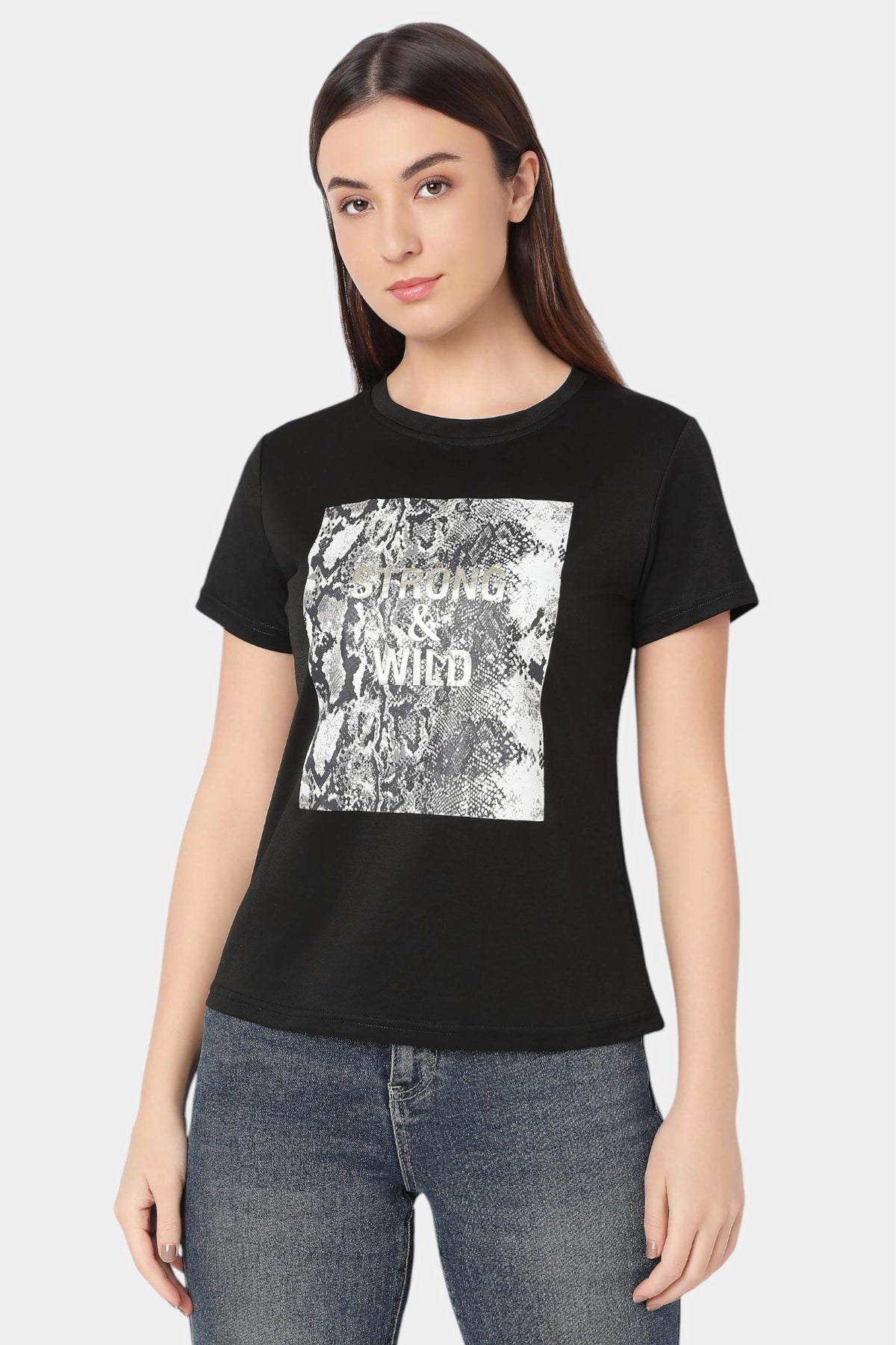 Snakeskin Graphic Print T-Shirt