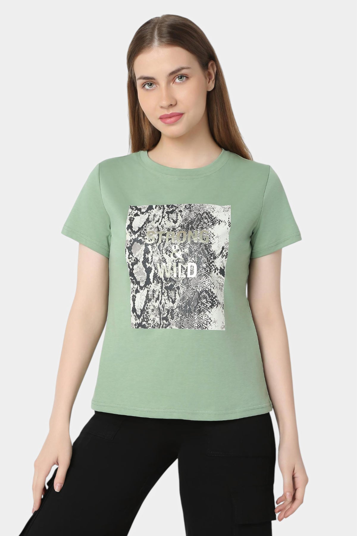 Snakeskin Graphic Print T-Shirt
