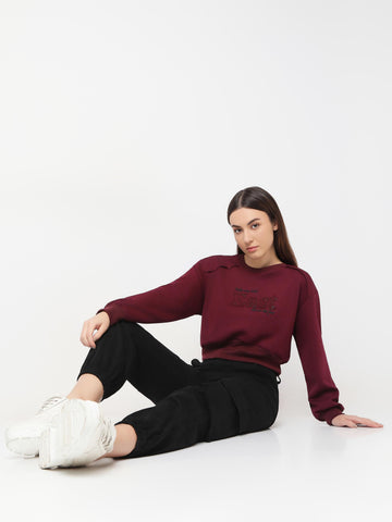 Studded Crop Sweatshirt