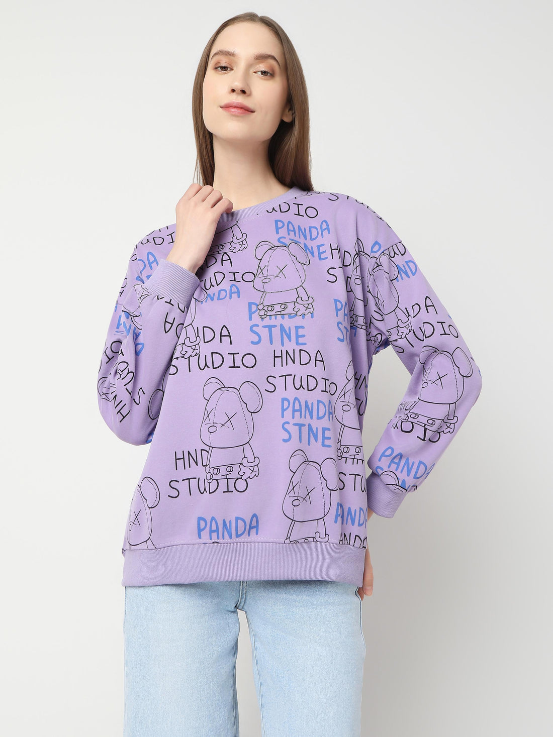 All-Over Print Oversized Sweatshirt
