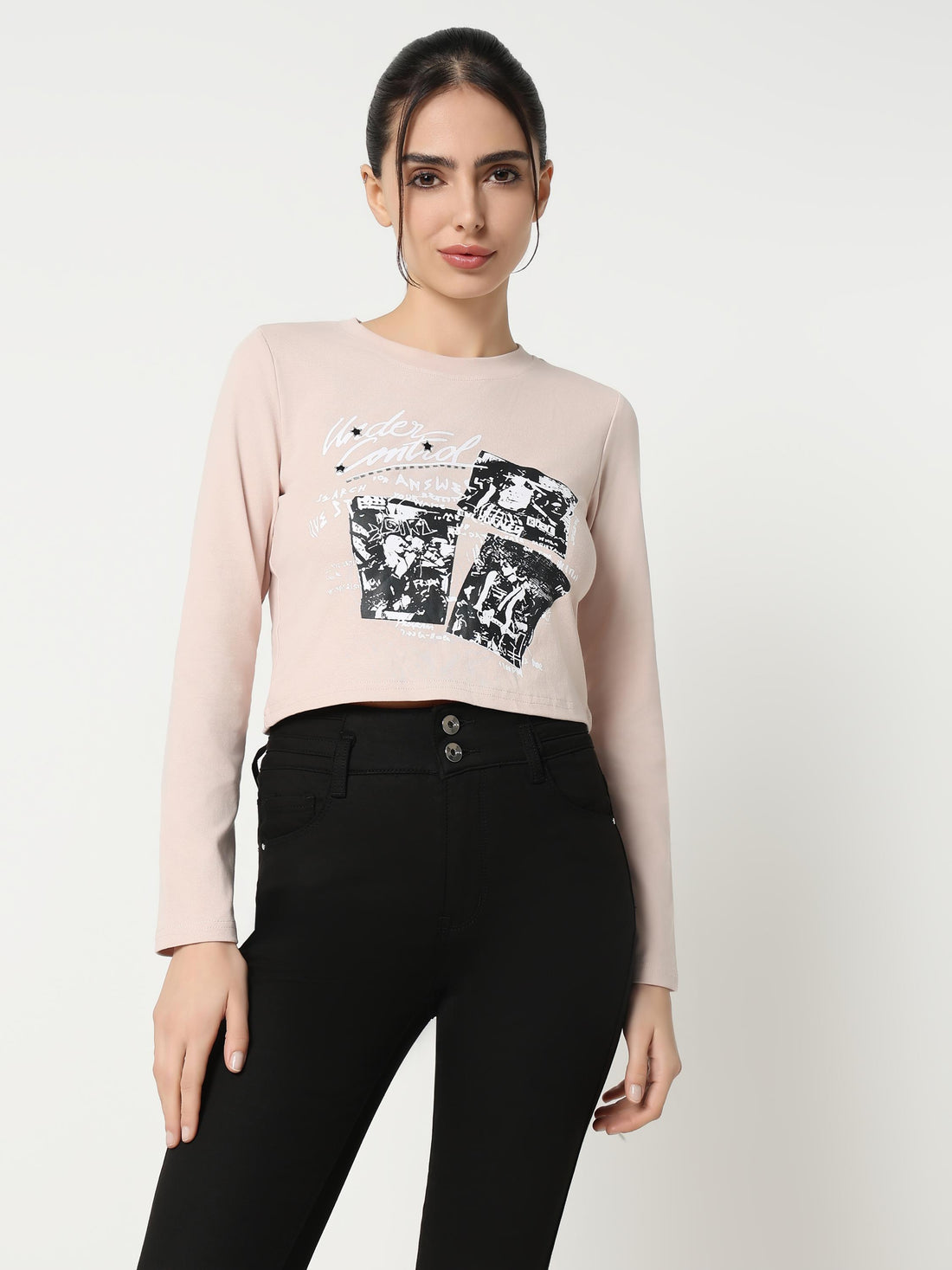 Long-Sleeve Crop Top