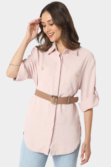 Longline Shirt with Belt