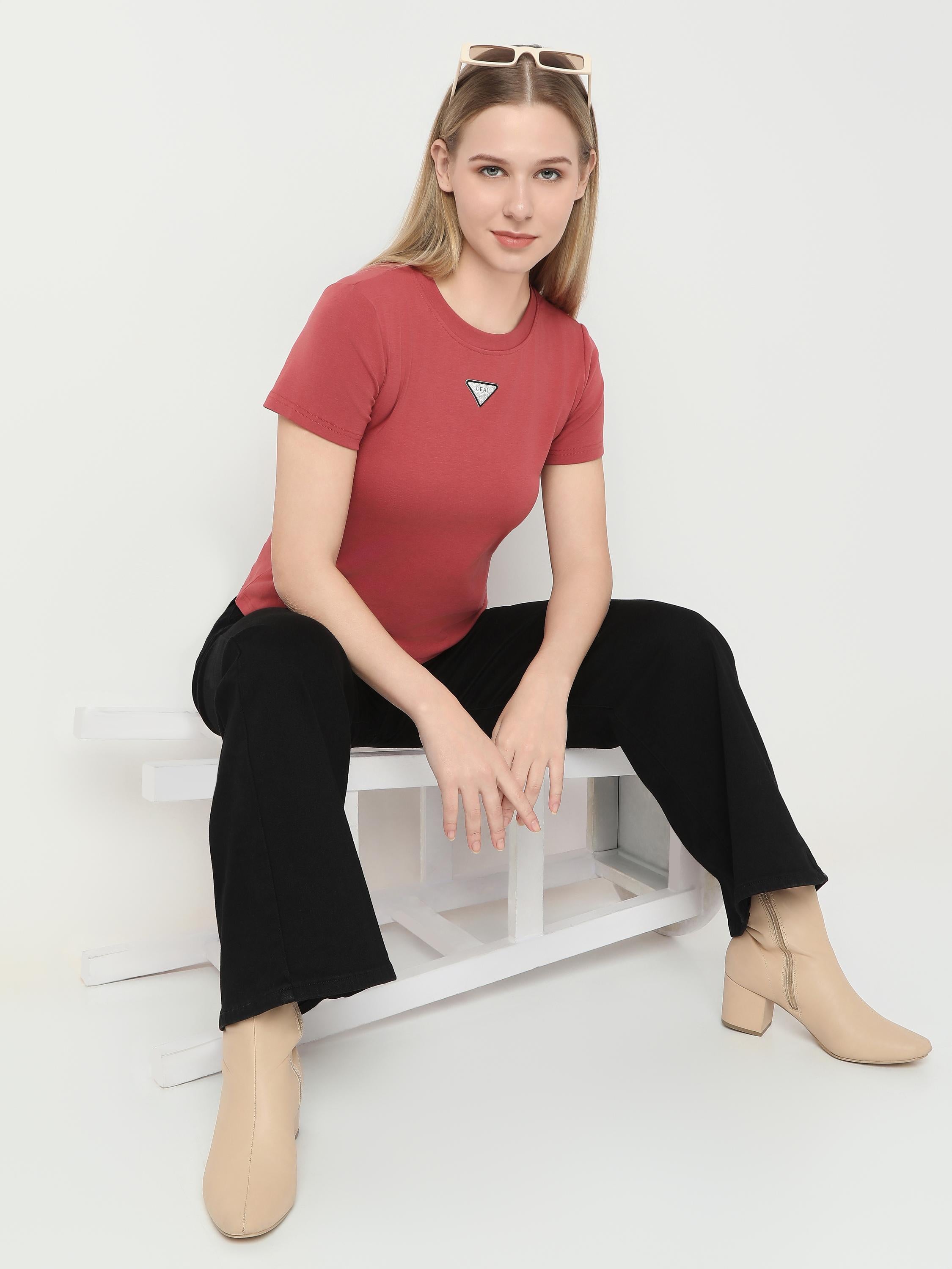 Slim-Fit Ribbed Crew-Neck Top