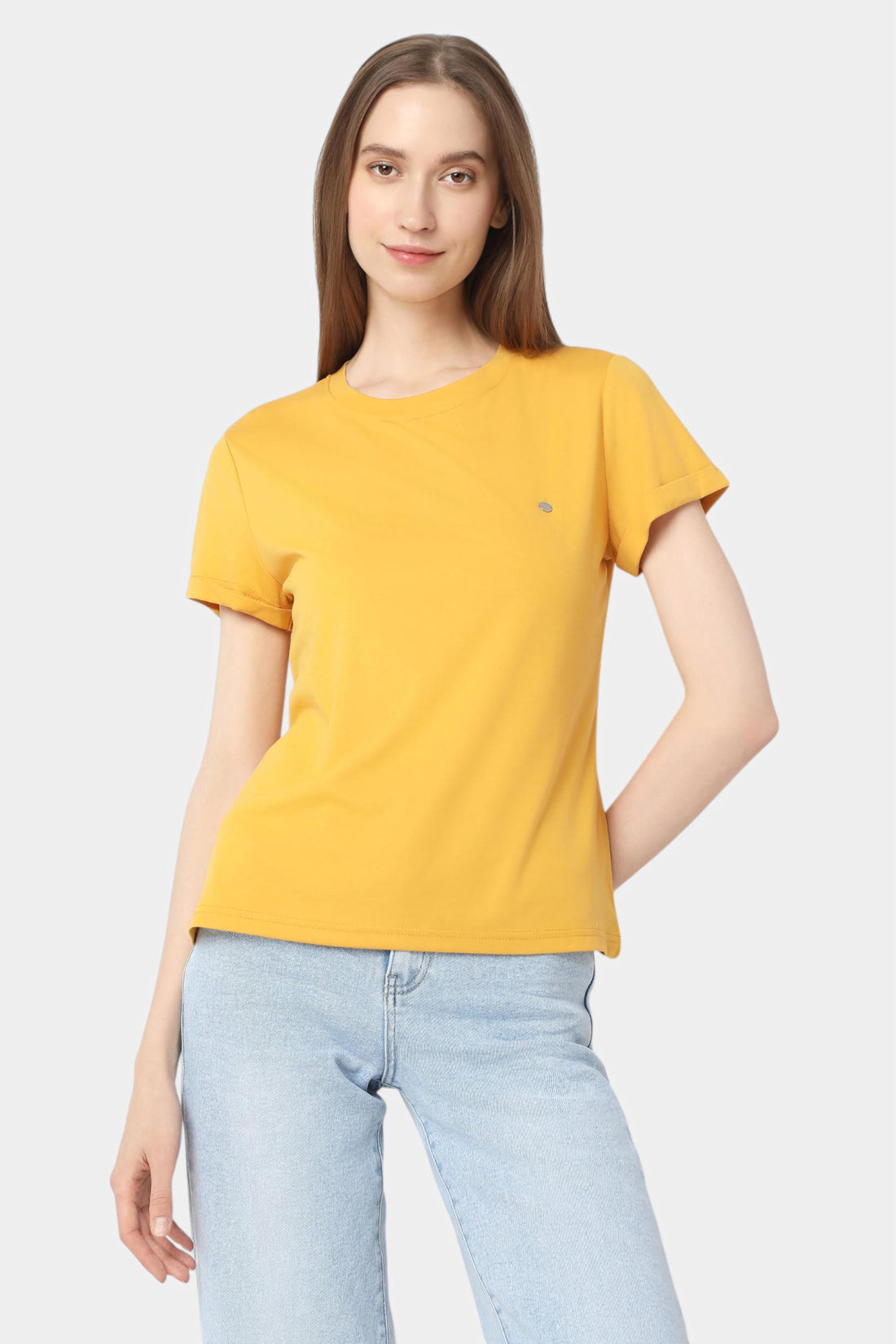 Solid Round Neck Slim Fit T-Shirt