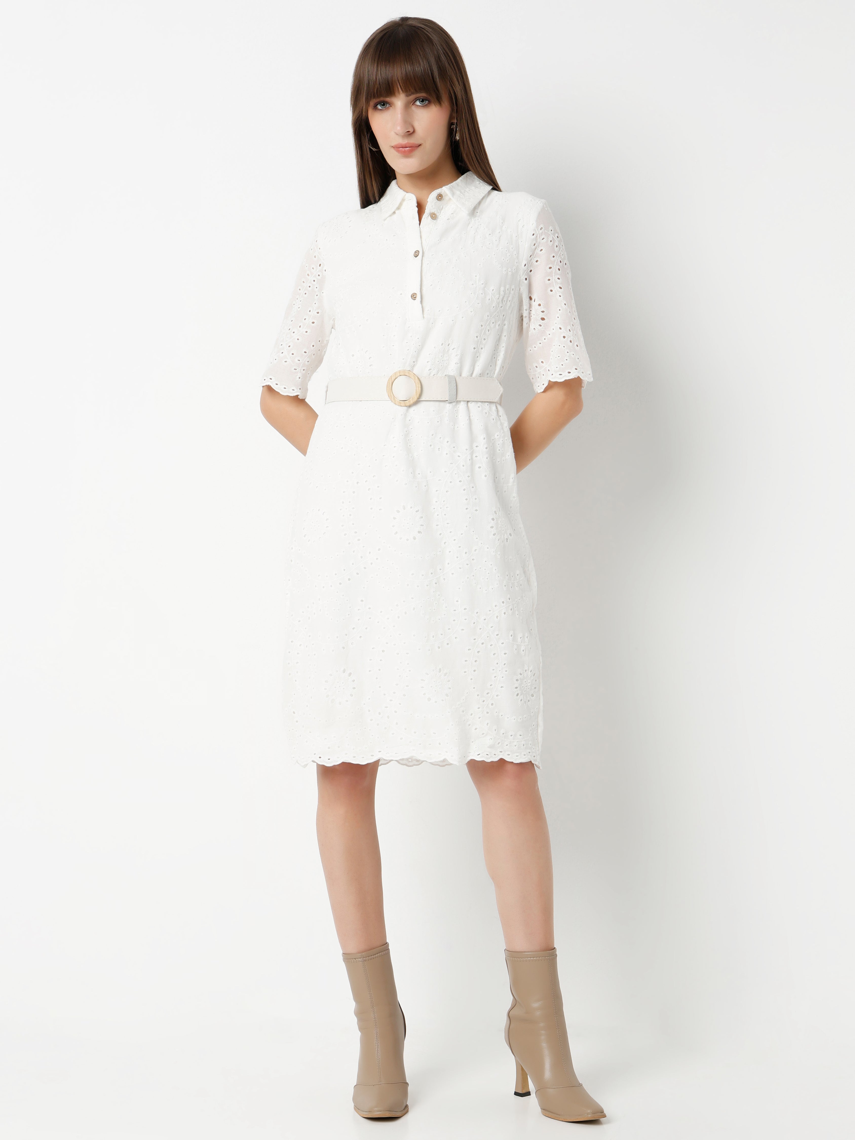 Women's White Shirt Dress