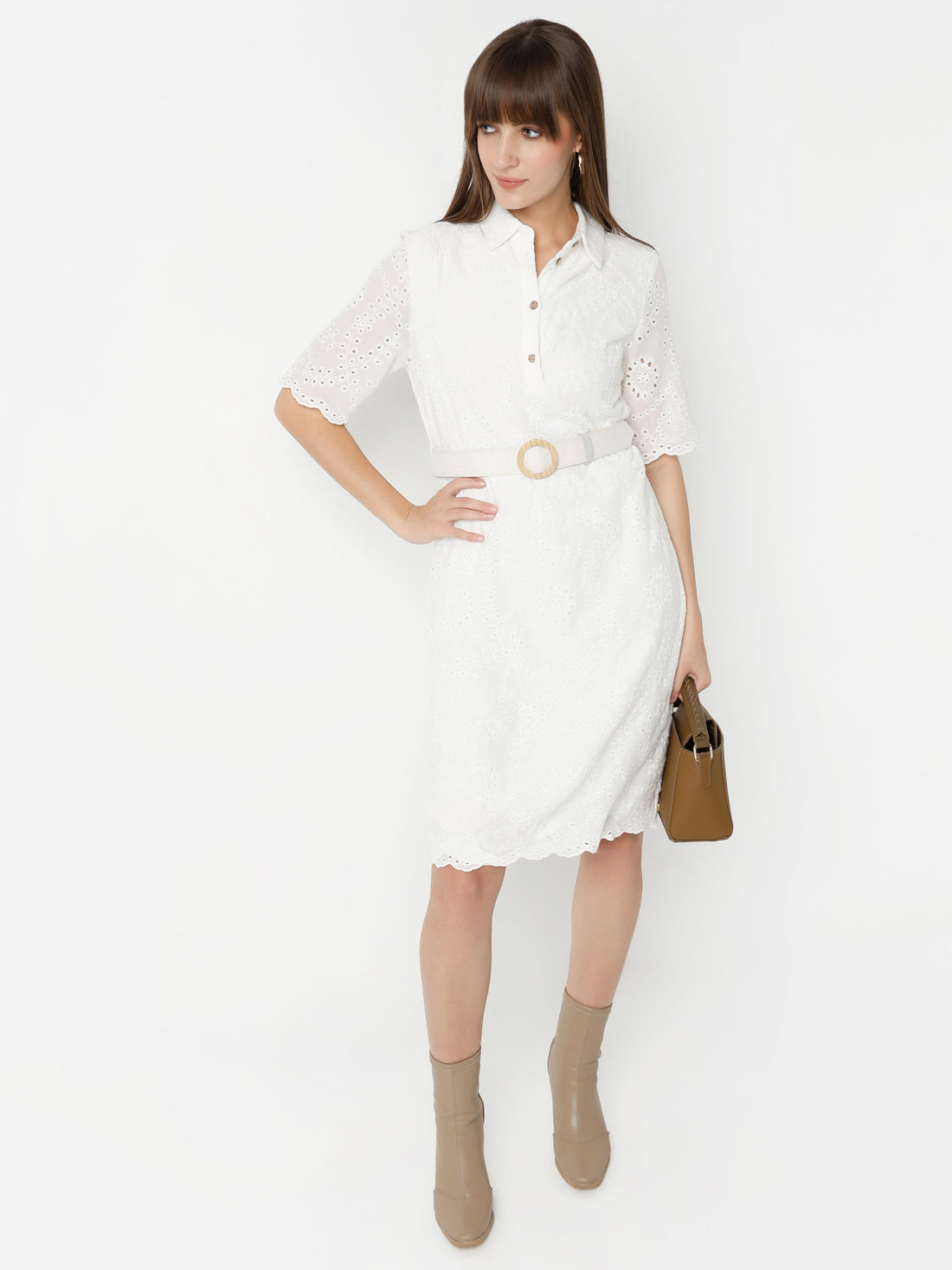 Women's White Shirt Dress